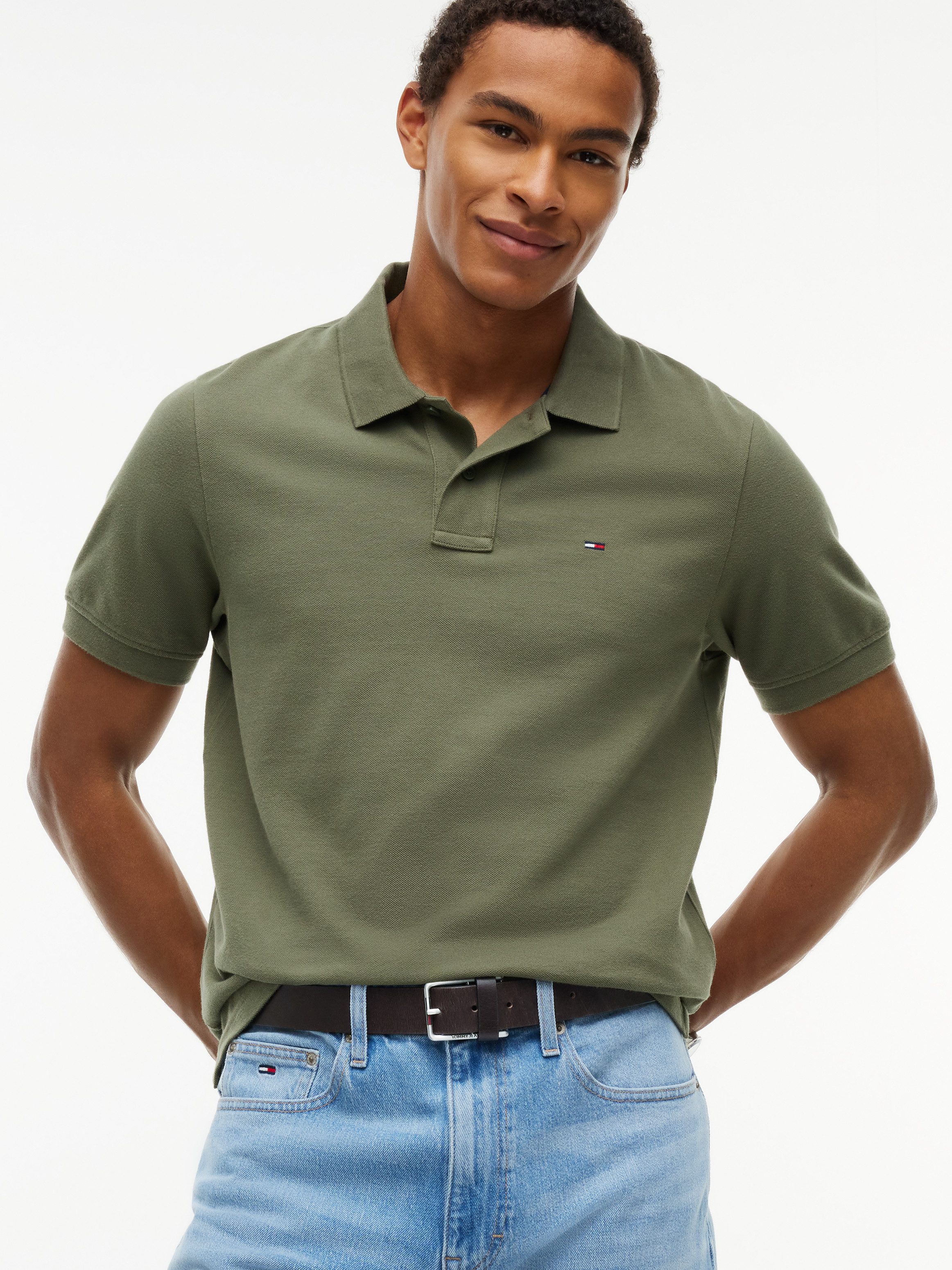 Tommy Jeans Ledergürtel TJM AUSTIN 3.5 Größenverstellbar mit Label-Details an der Schließe