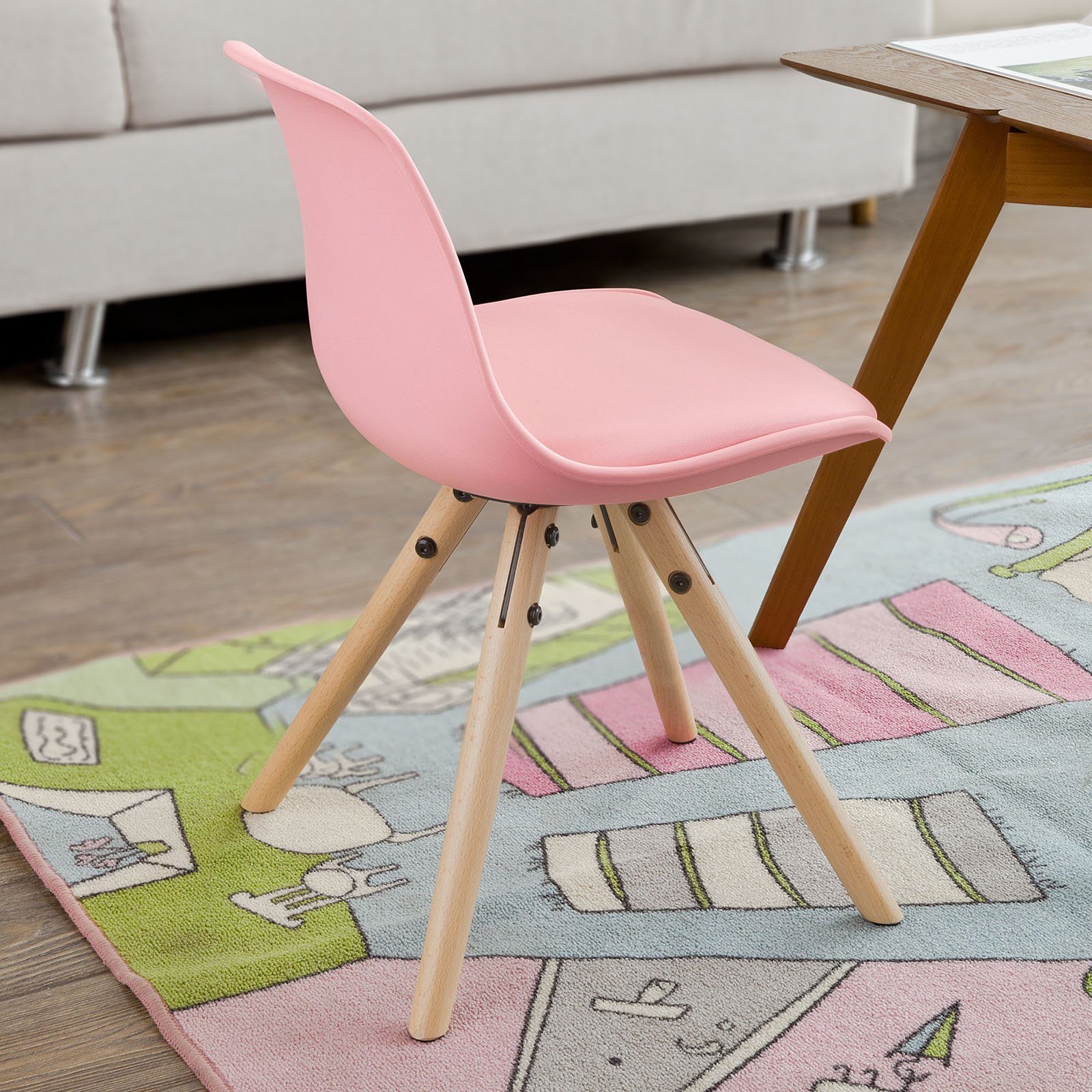 Stühlchen Sitzhocker Stuhl pink 35cm Sitzhöhe Kinderstuhl FST46, SoBuy
