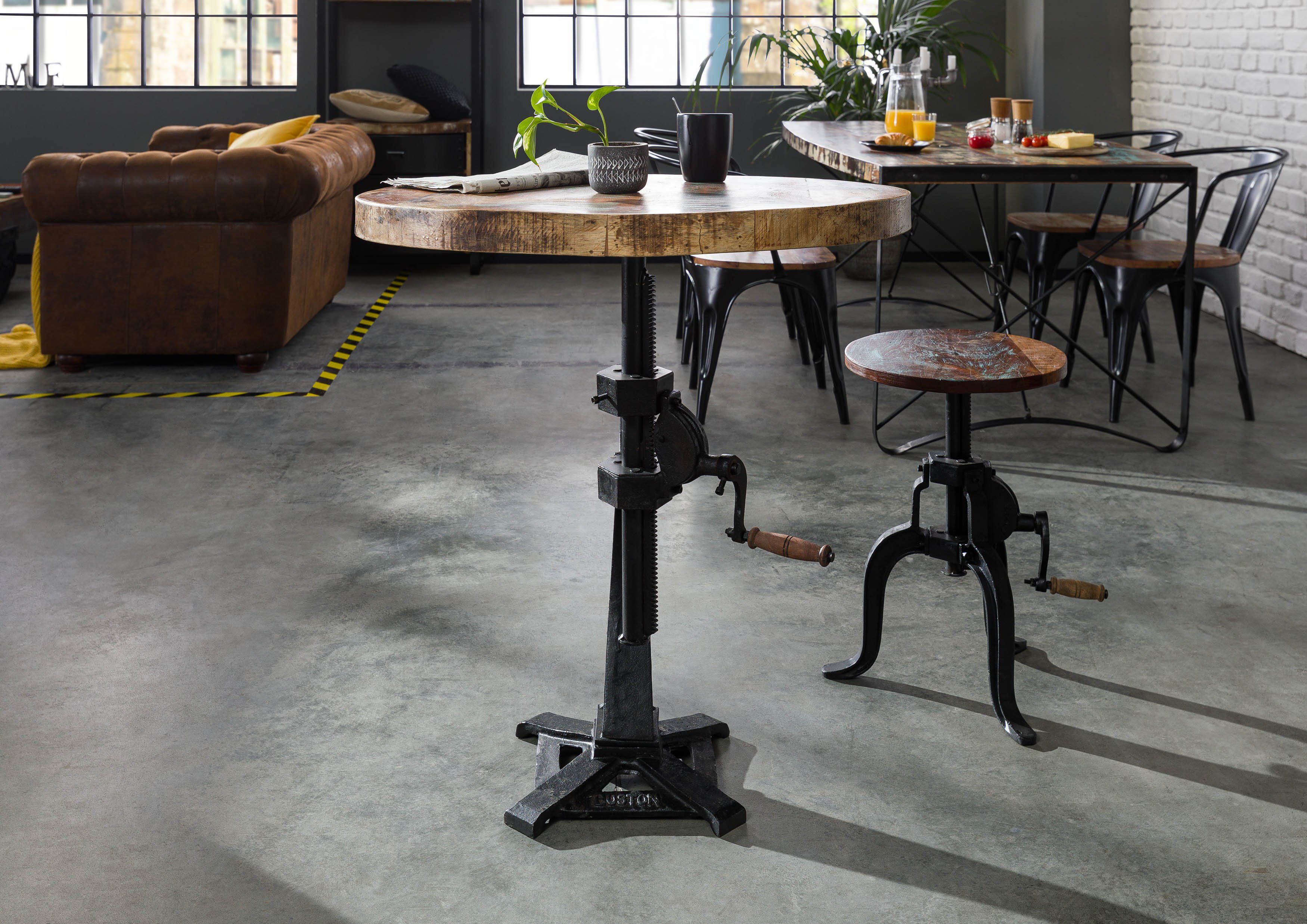 Beistelltisch INDUSTRIAL (75x75x75 Altholz)