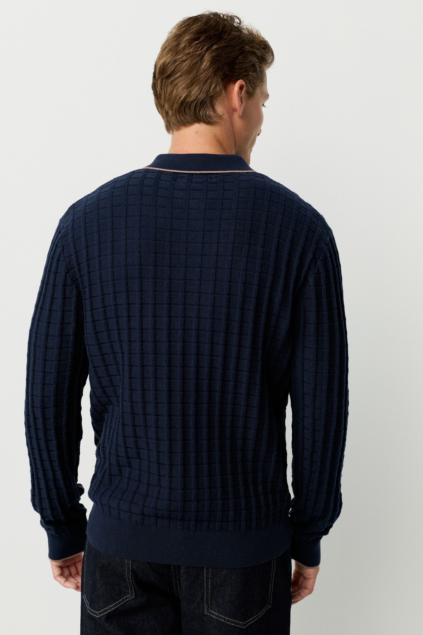 Next Langarm-Poloshirt Kurzarm-Poloshirt mit 1/4-RV Regular Fit (1-tlg) günstig online kaufen