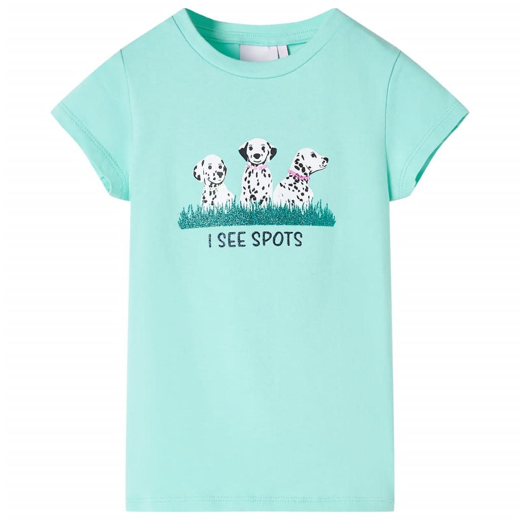 T-Shirt Kinder-T-Shirt Helles Minzgrün 140