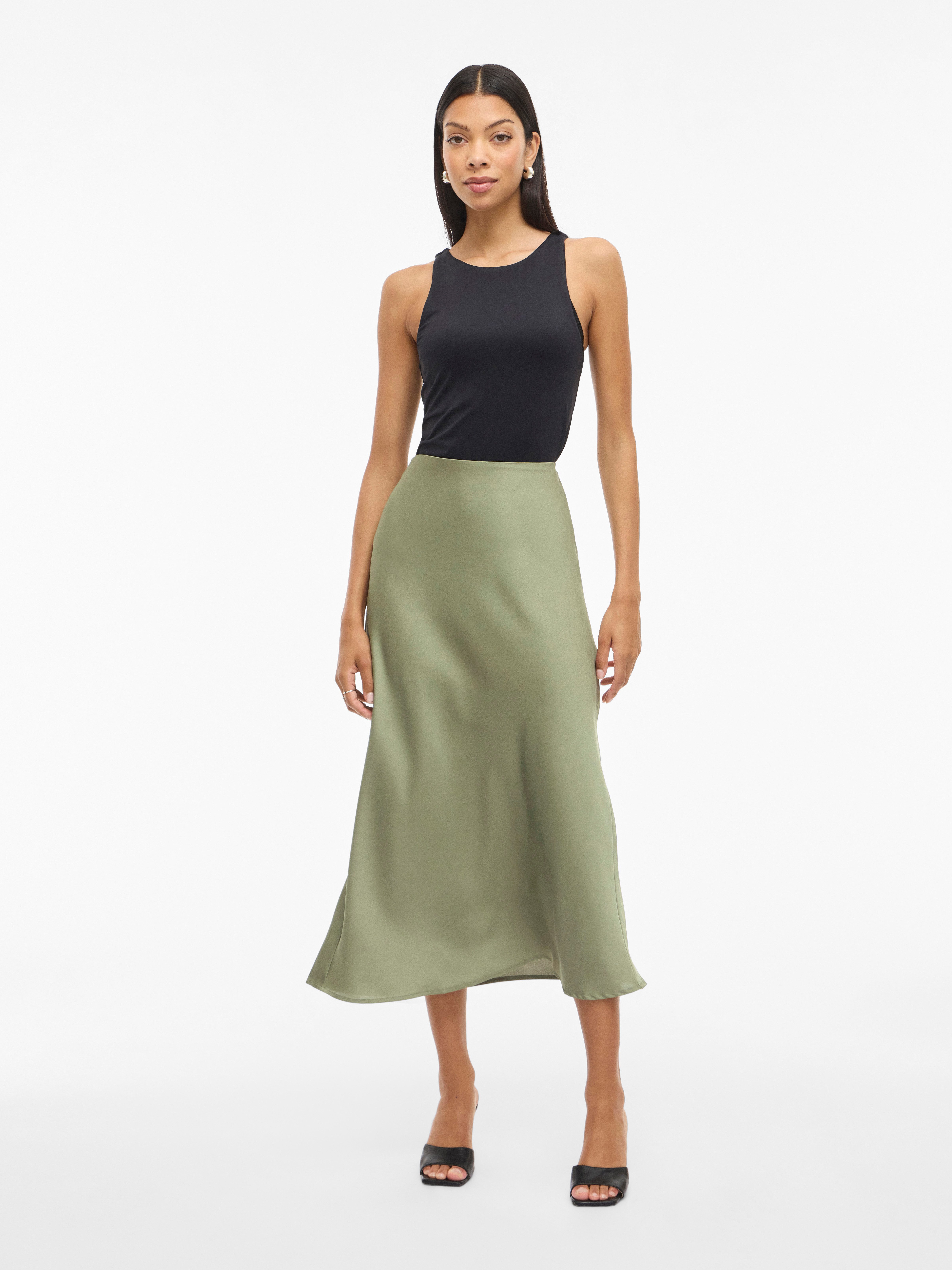 Vila Maxirock VIELLETTE HW LONG SKIRT - NOOS Kunstfaser