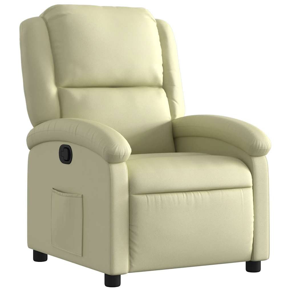 vidaXL Sessel Relaxsessel Creme Echtleder (1-St) günstig online kaufen