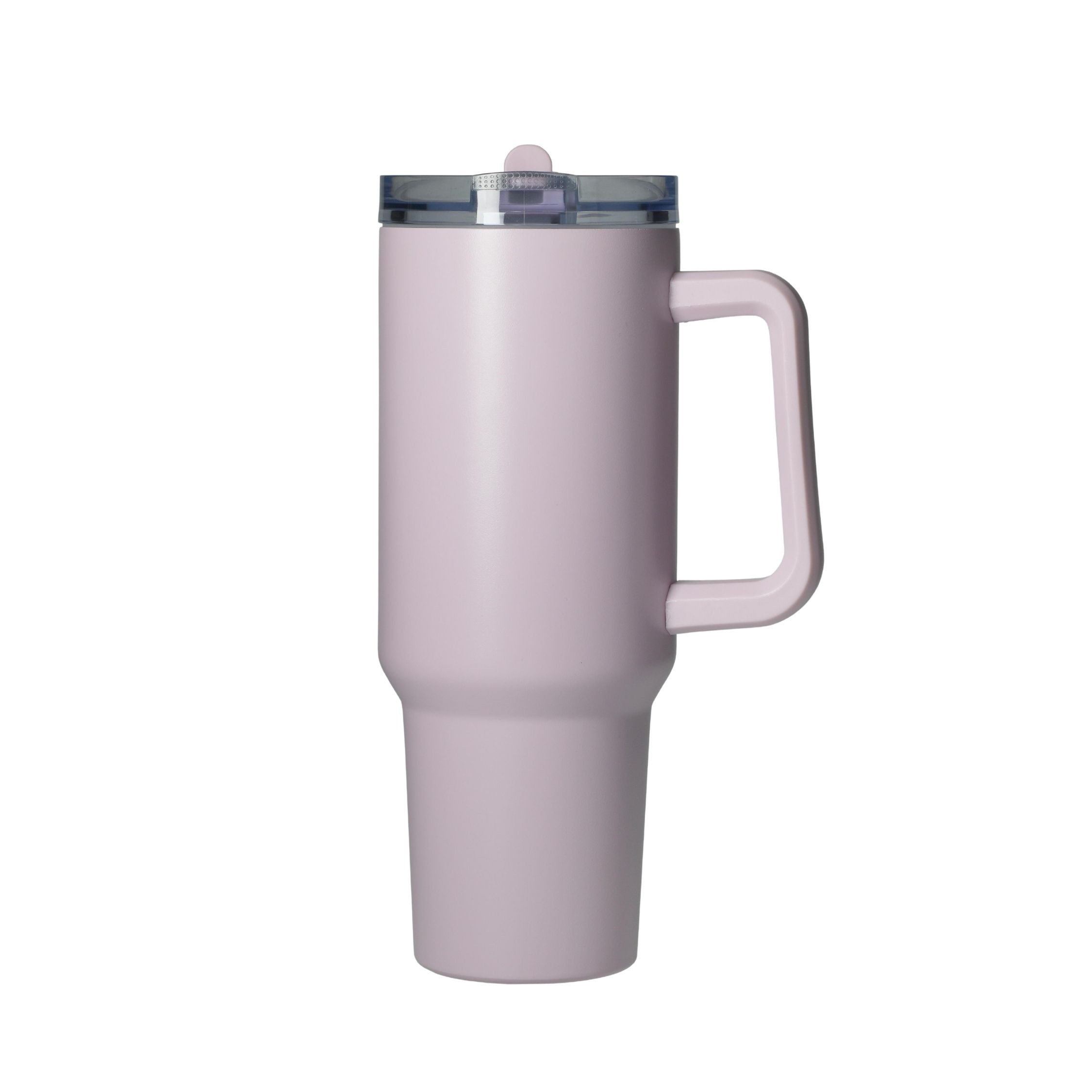 elasto Becher Edelstahl Trinkbecher mit Deckel und Strohhalm 1,2 Liter, isoliert, robust, für unterwegs