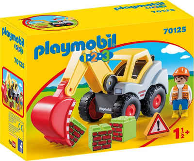 Playmobil® Konstruktions-Spielset Schaufelbagger (70125), Playmobil 123, Made in Europe