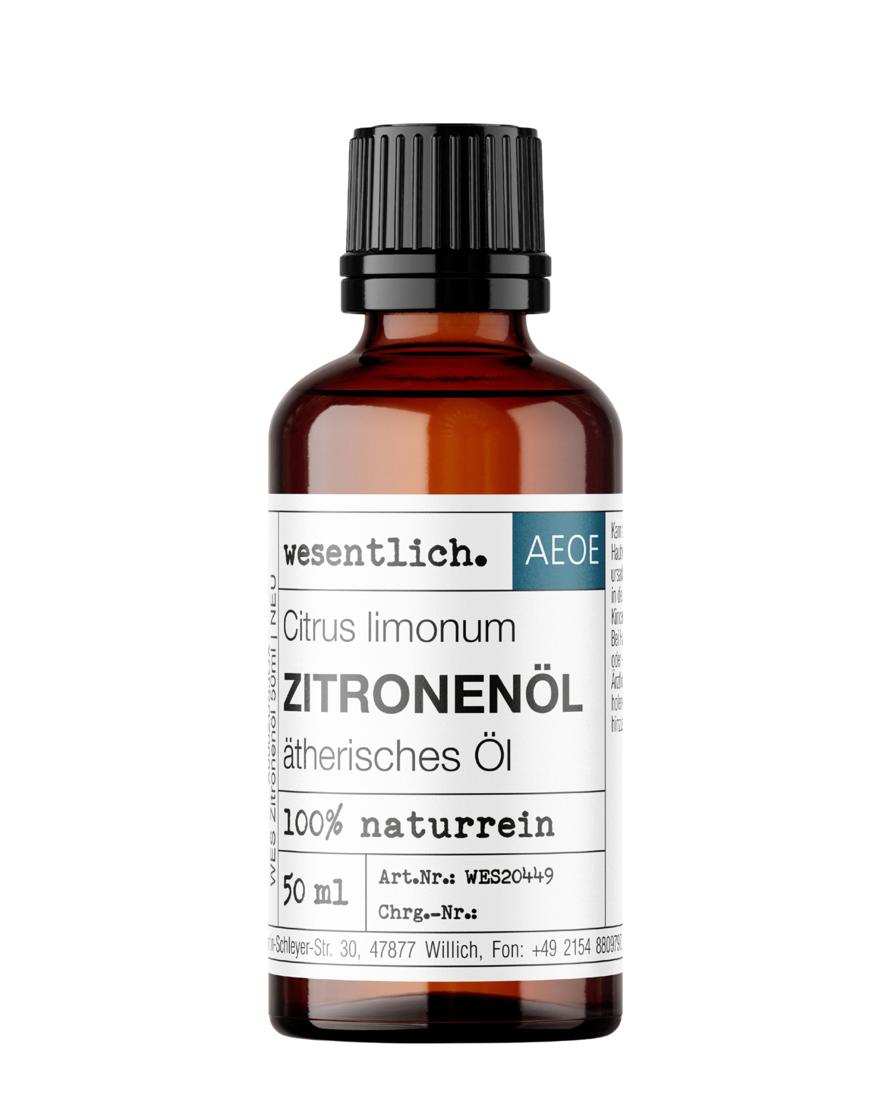 wesentlich. Duftöl Zitronenöl 50ml - naturreines Öl, 100% naturrein