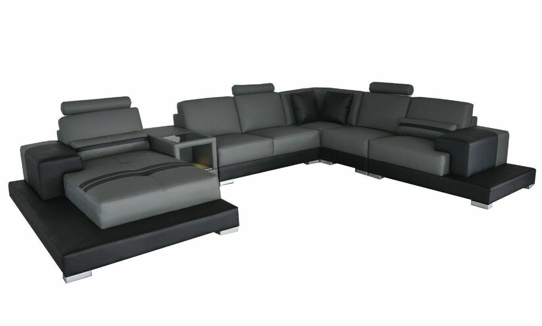 Ledersofa Sofa JVmoebel Design Eck Ecksofa, Wohnlandschaft Couch Modern
