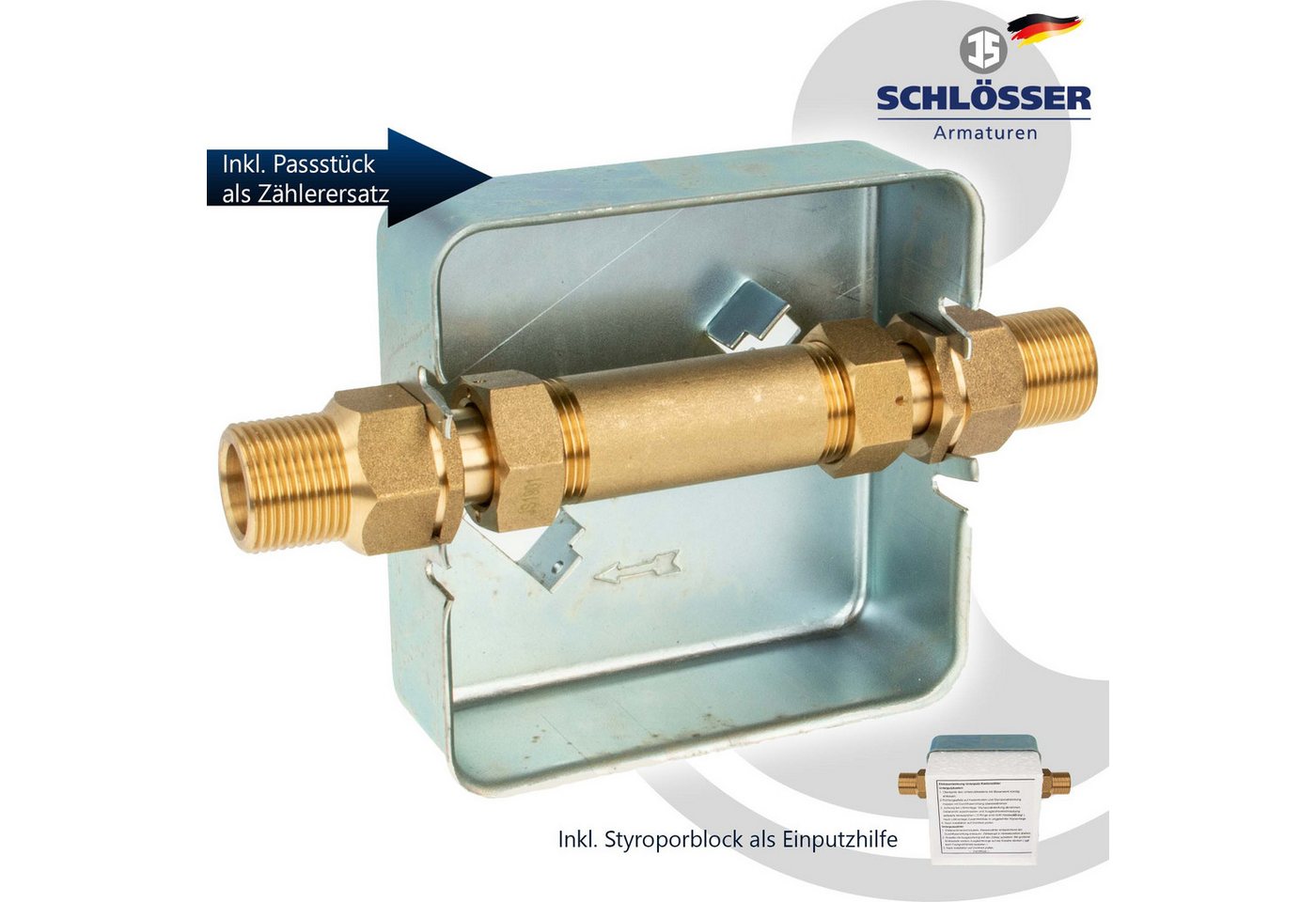 Thumbnail - Schlösser Wasserzähler JS Wasserzähler-Unterputz-Einbaukasten für 80 mm Zähler - Typ UPK 9020