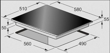 Kaiser Küchengeräte Elektro-Kochfeld, Exklusives Autarkers High Light Glaskeramik Kochfeld 60cm,Herd Einbau+WK 2000 RotEm Retro Wasserkocher Kontroll LED 2 L 1800 W Rotation