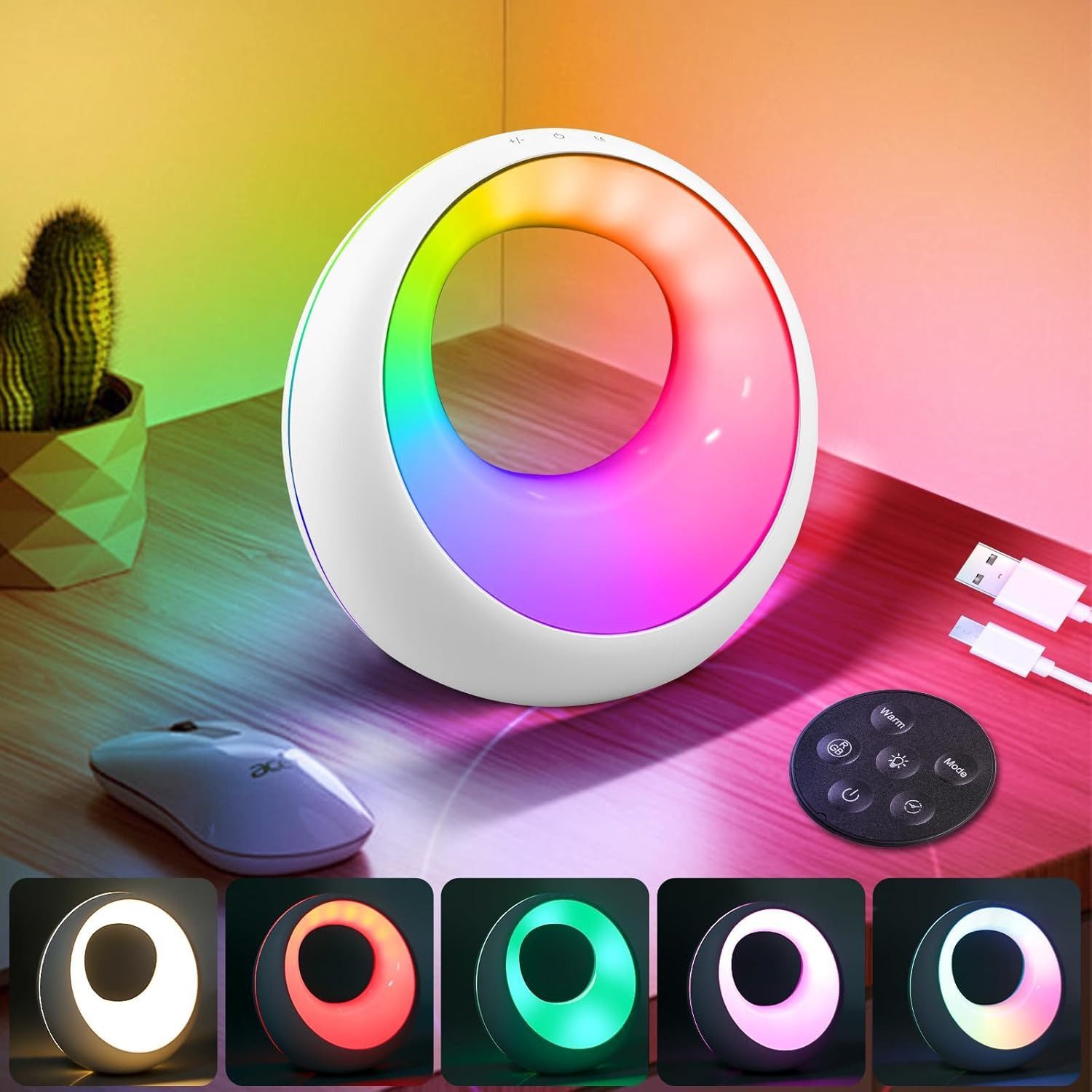BlingBin LED Nachtlicht Nachttischlampe Dimmbare Atmosphärenlampe günstig online kaufen