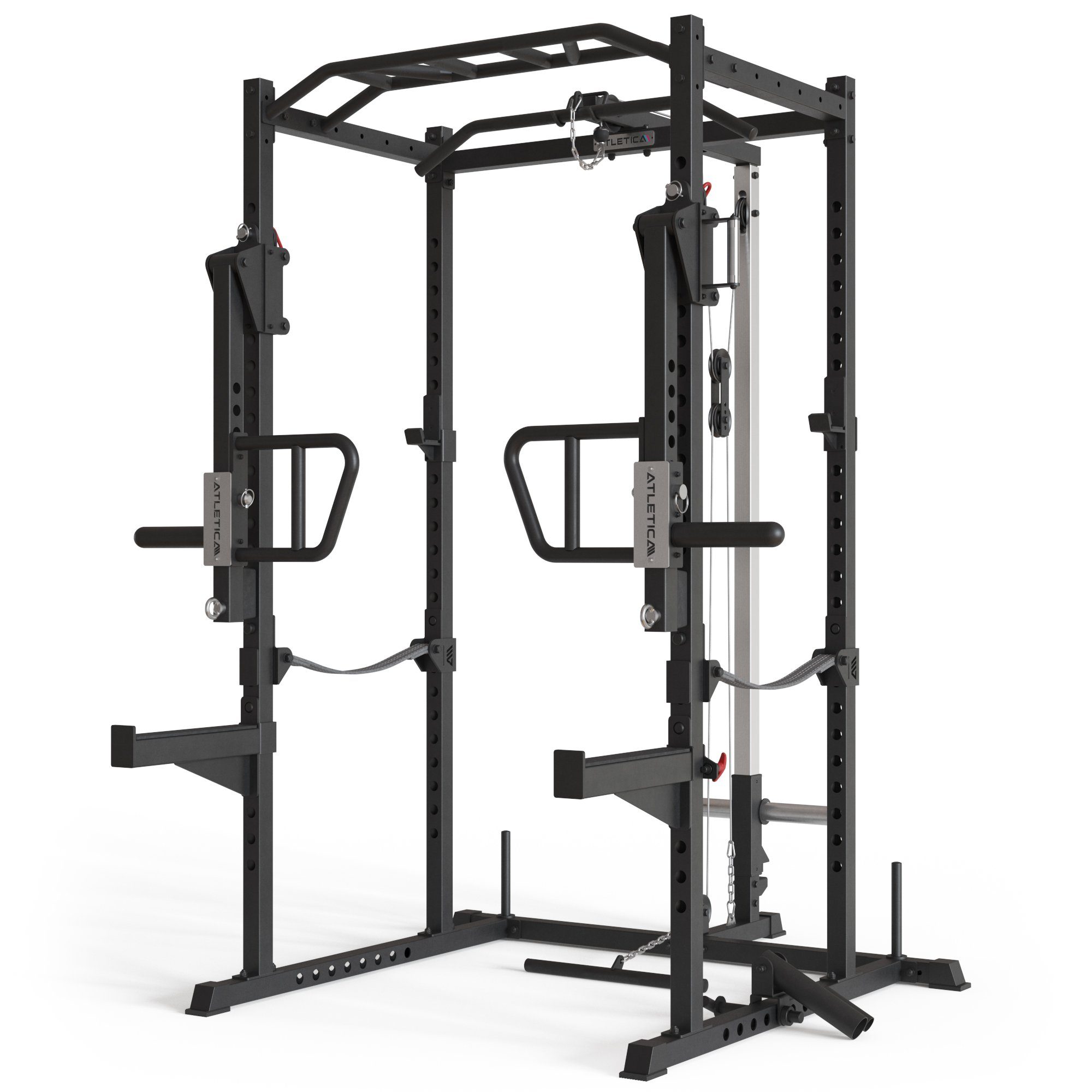 ATLETICA Power Rack Arms, Power R5-Boost mit zwei Rack Höhen Jammer in