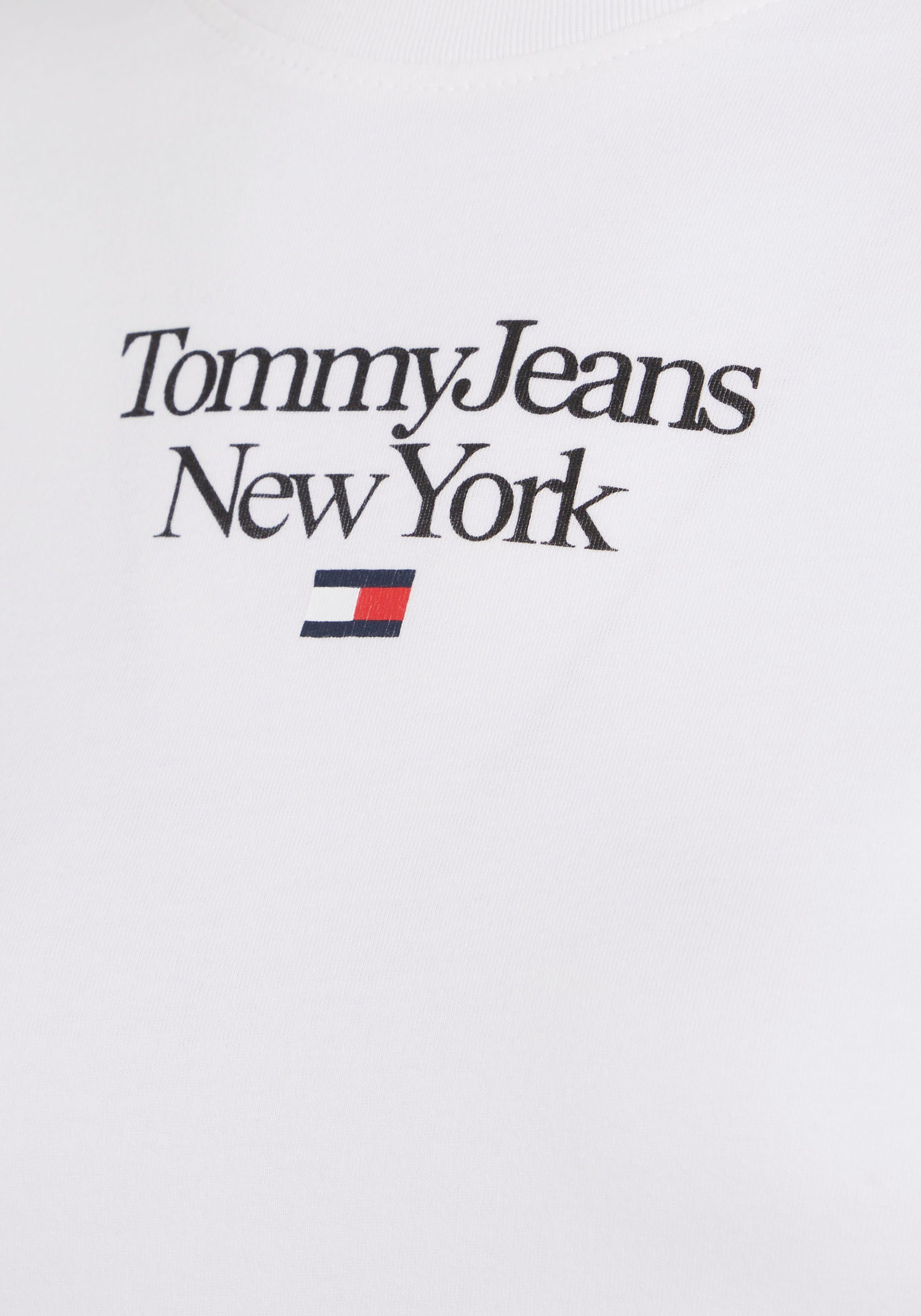 LOGO LS mit Tommy ESSENTIAL Logo-Frontdruck Tommy Jeans White TJW Jeans Langarmshirt 1 BBY