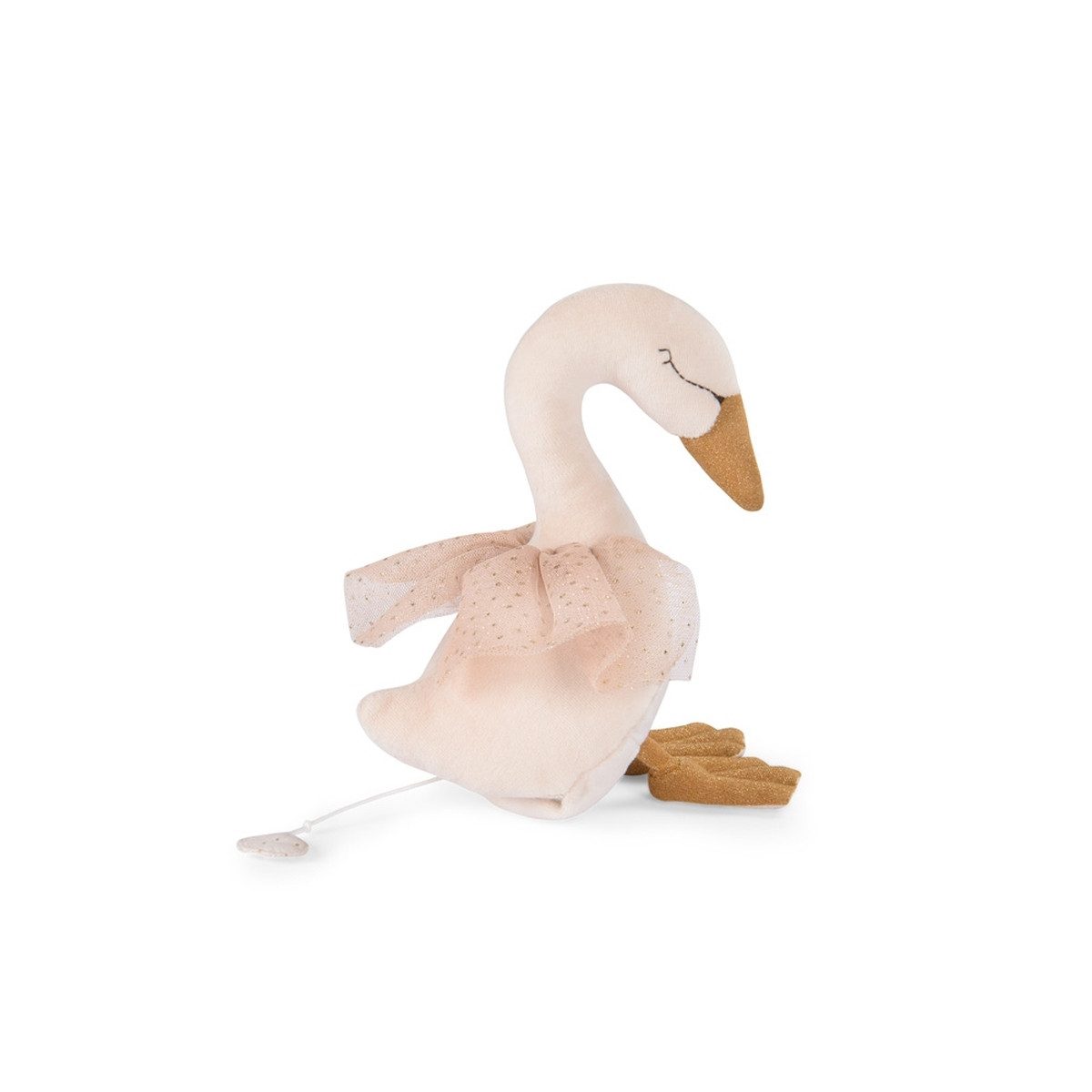 Moulin Roty Spieluhr Spieluhr Schwan Musikspieluhr für Babys zum Einschlafen mit Melodie, (1-tlg), Spieluhr mit Melodie