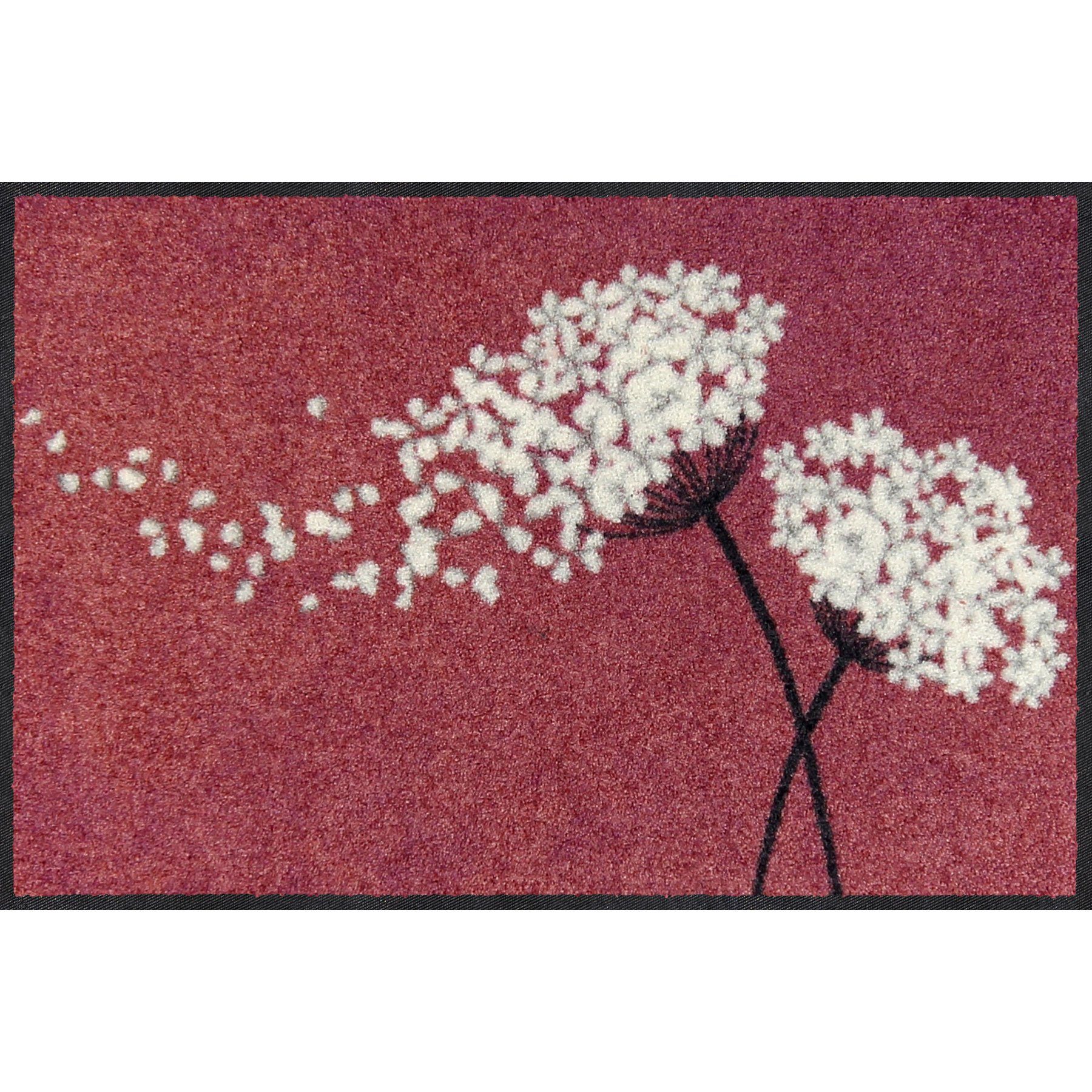 Fußmatte Salonloewe Fußmatte Wishfull Blossom berry 50x75 cm, Salonloewe, Rechteckig, Höhe: 7 mm