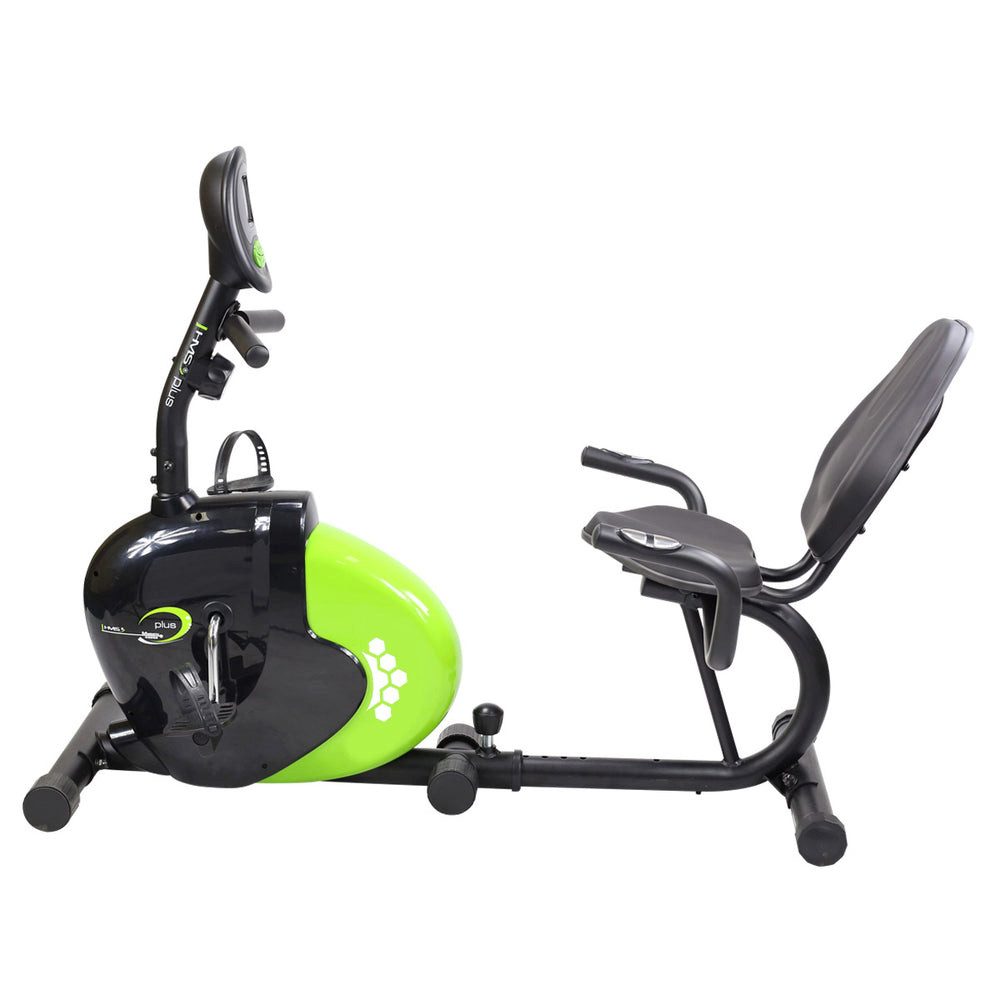 HMS Liege-Heimtrainer Liegeheimtrainer Heimtrainer Fitnessgerät (Spar-Set, 8 Widerstandsstufen), bequemer Sitzposition für gelenkschonendes Ausdauertraining