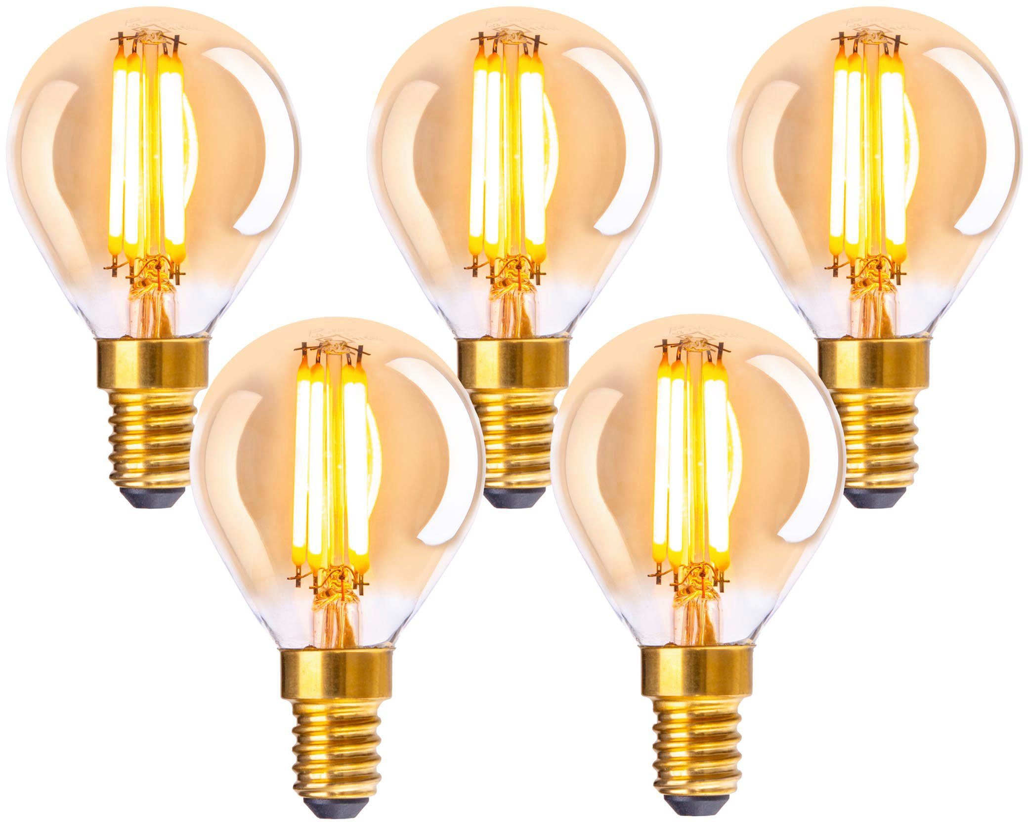 näve LED-Leuchtmittel Dilly, E14, 5 St., Warmweiß, dimmbar, 2058 Kelvin