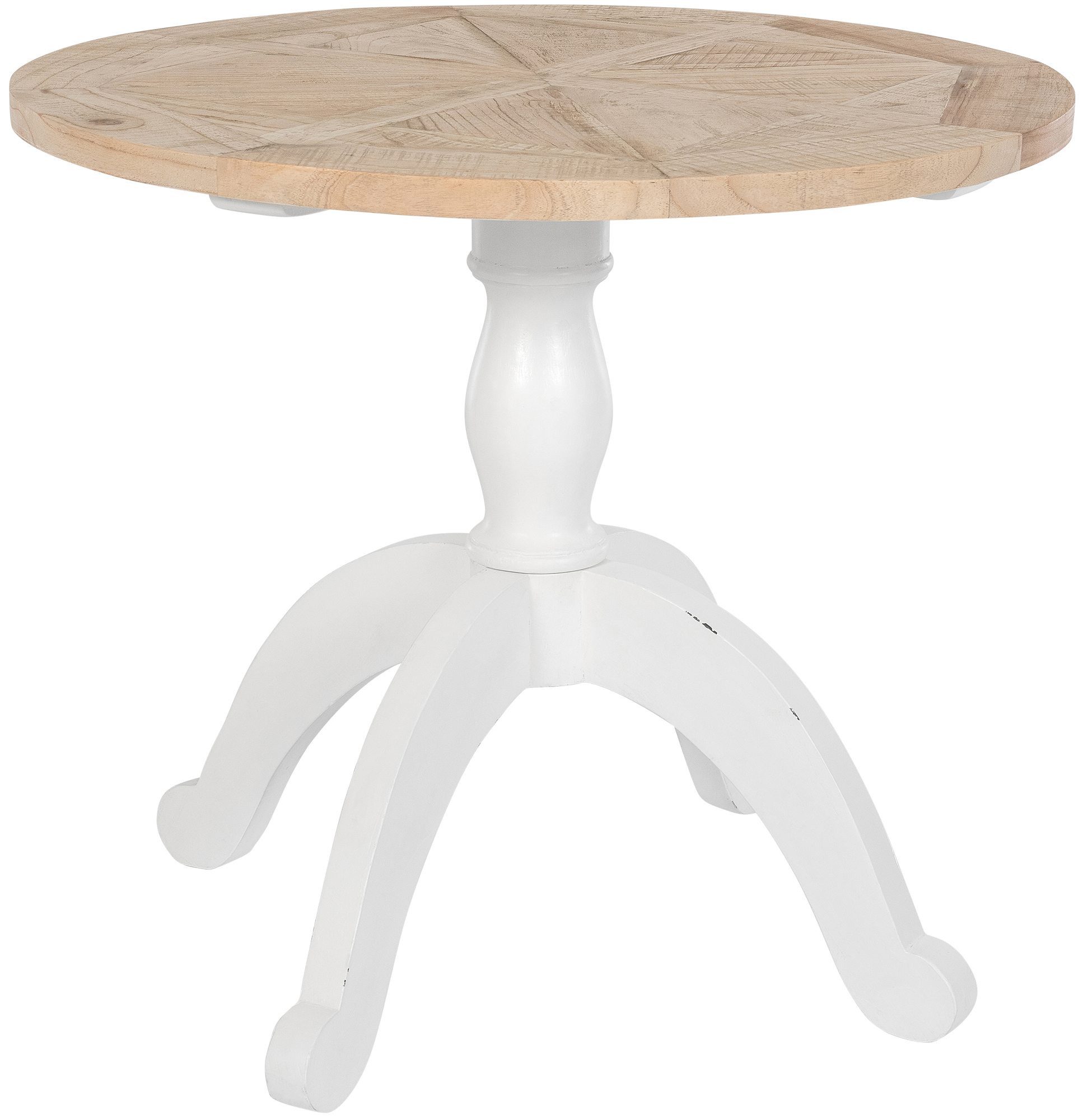 CLP Esstisch Roswell (1er), runder Küchentisch, Ulmenholz, Shabby Chic