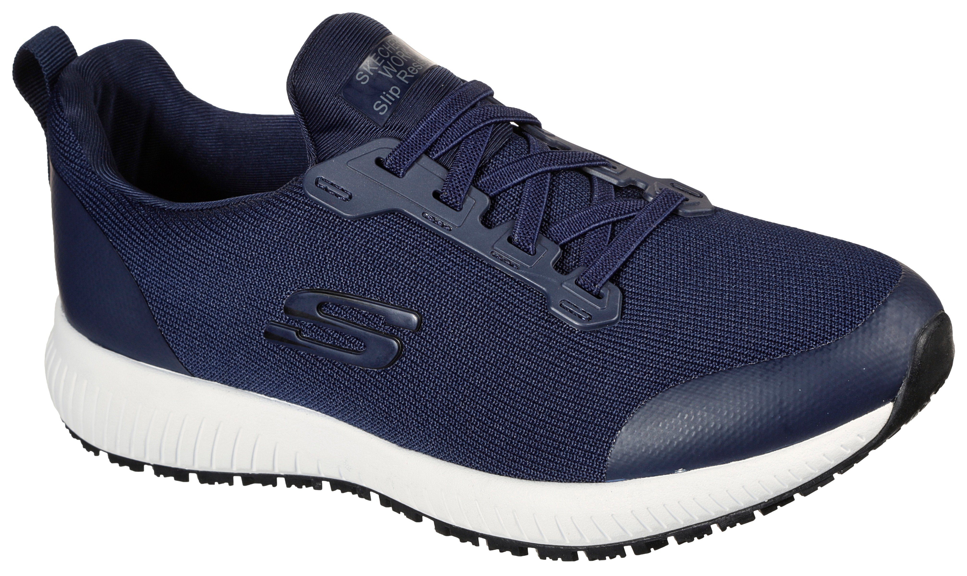 Skechers SQUAD SR Berufsschuh Schnürschuh für Gastronomie,Pflege mit gepolstertem Schaftrand