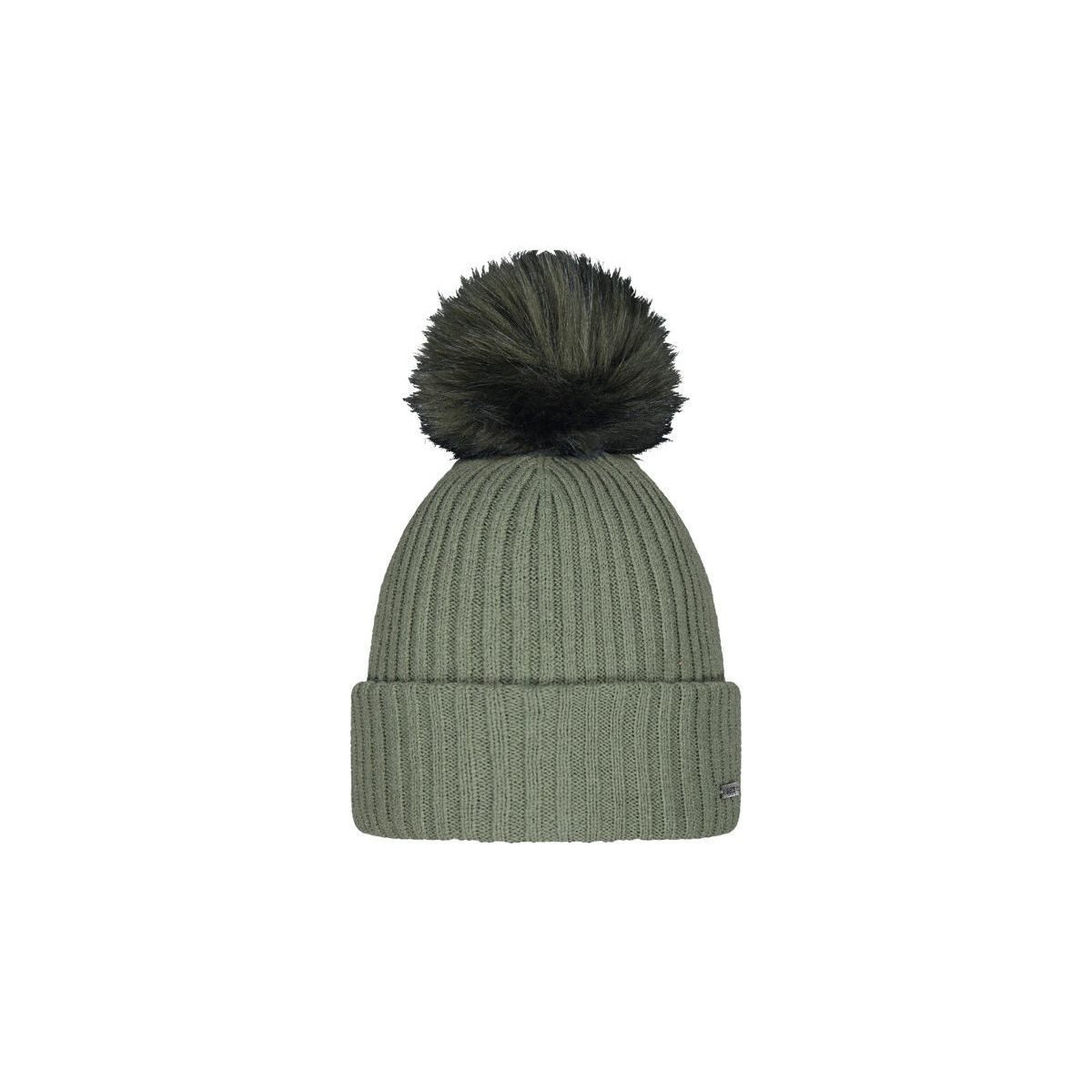 Barts Beanie Kenzie Beanie Elegante Damenmütze mit Kunstpelz-Pom und elastischem Nylon für