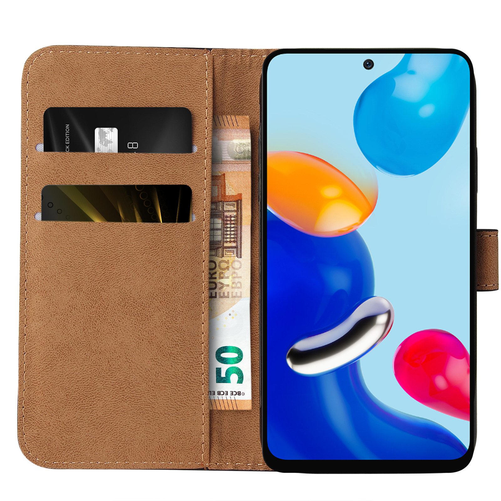 Tec-Expert Handyhülle Klapp Hülle für Xiaomi Redmi Note 11 6.43 Zoll, 6.43, Flip Case für Xiaomi Redmi Note 11