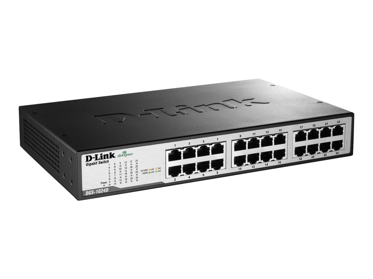 D-Link Switch 1000T 24P D-LINK DGS-1024D (Desk) Netzwerk-Switch