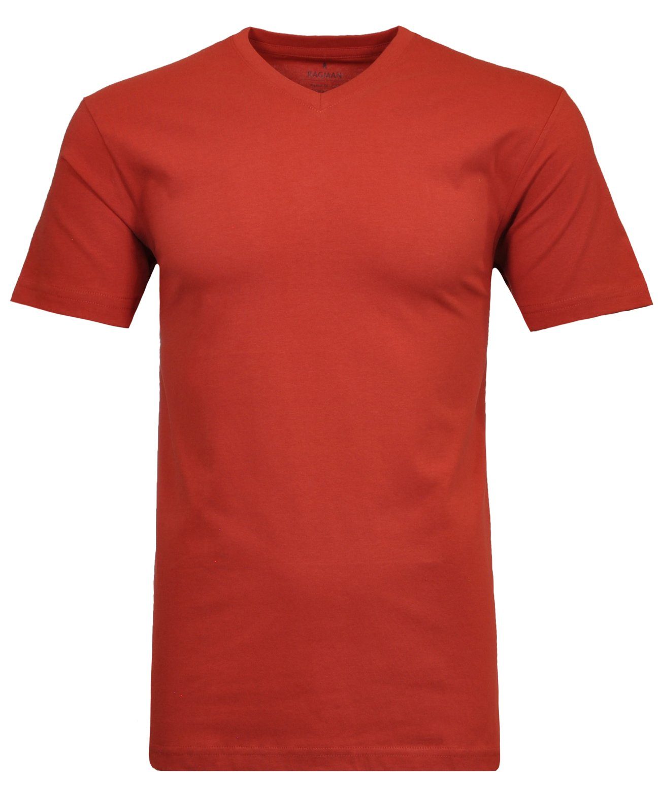 RAGMAN T-Shirt Rostrot-063 | V-Shirts