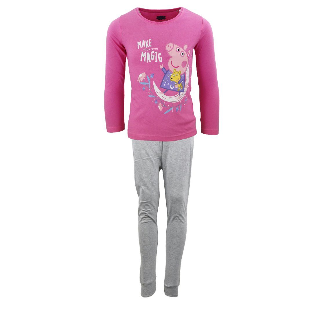 Peppa Pig Schlafanzug Peppa Wutz Mädchen Kinder langarm Schlafanzug Pyjama Gr. 92 bis 116
