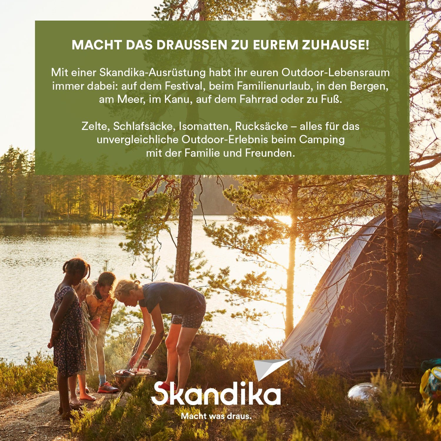 Skandika Wetterschutz, Seitenfenster Vorzelt 370x240x210cm, 5 Große Gotland Wassersäule, 5000 (grau/orange), Canopy mm