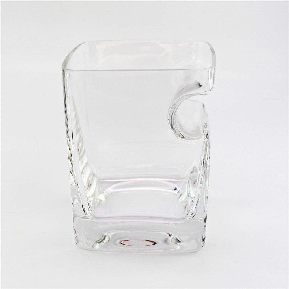 Whiskyglas mit Zigarrenablage modern eckig