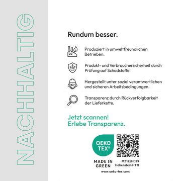 Spannbettlaken Flexi für Topper aus 95% Baumwolle und 5% Elasthan in Premium-Qualität, Schiesser, Jersey-Elasthan, Gummizug: rundum, (1 Stück), für Matratzen bis zu 10 cm Höhe, MADE IN GREEN by OEKO-TEX®