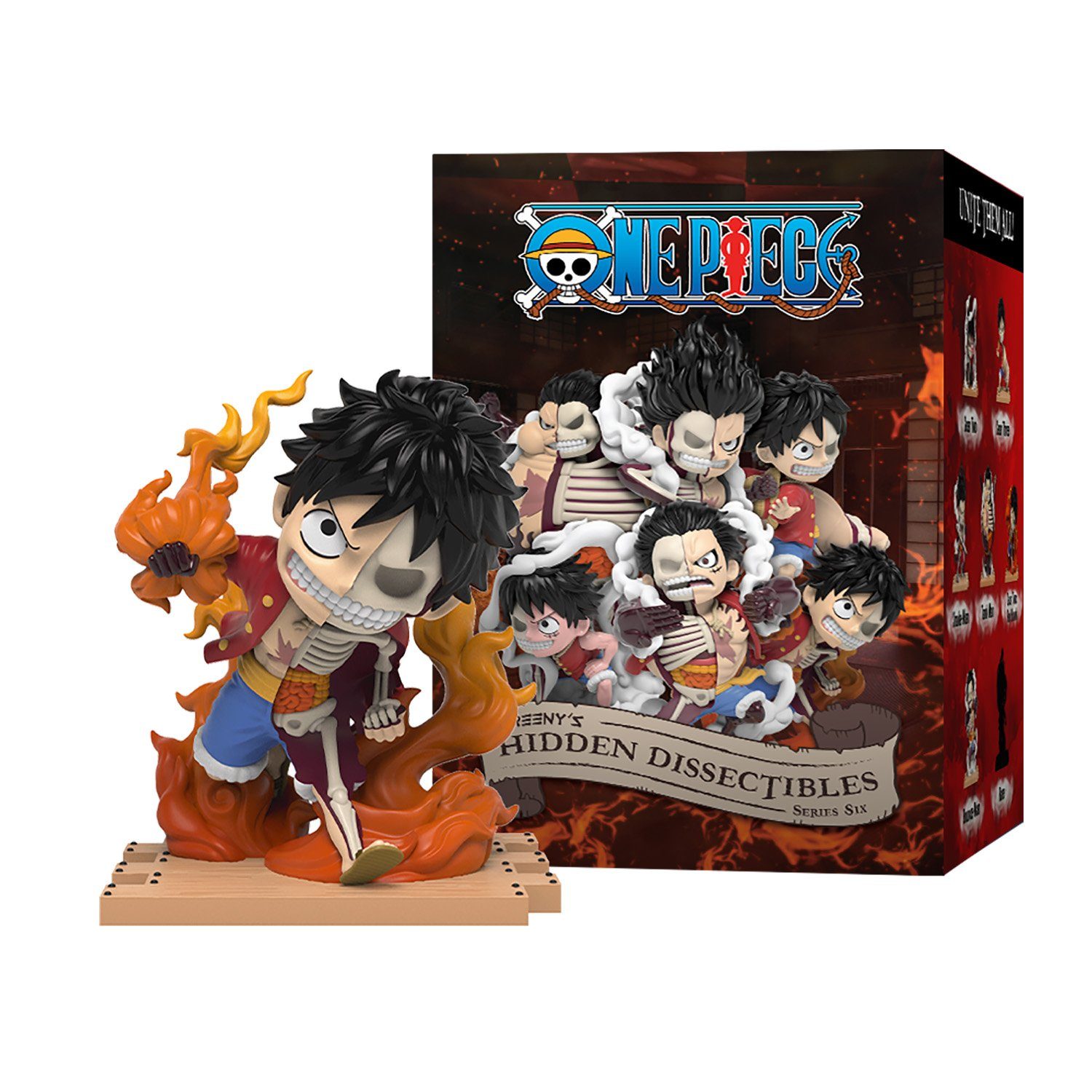 One Piece Anime Sammelfigur Mighty Jaxx Hidden Dissectibles One Piece 6 Luffy Edition, Eine Packung - enthält eine zufällige Figur