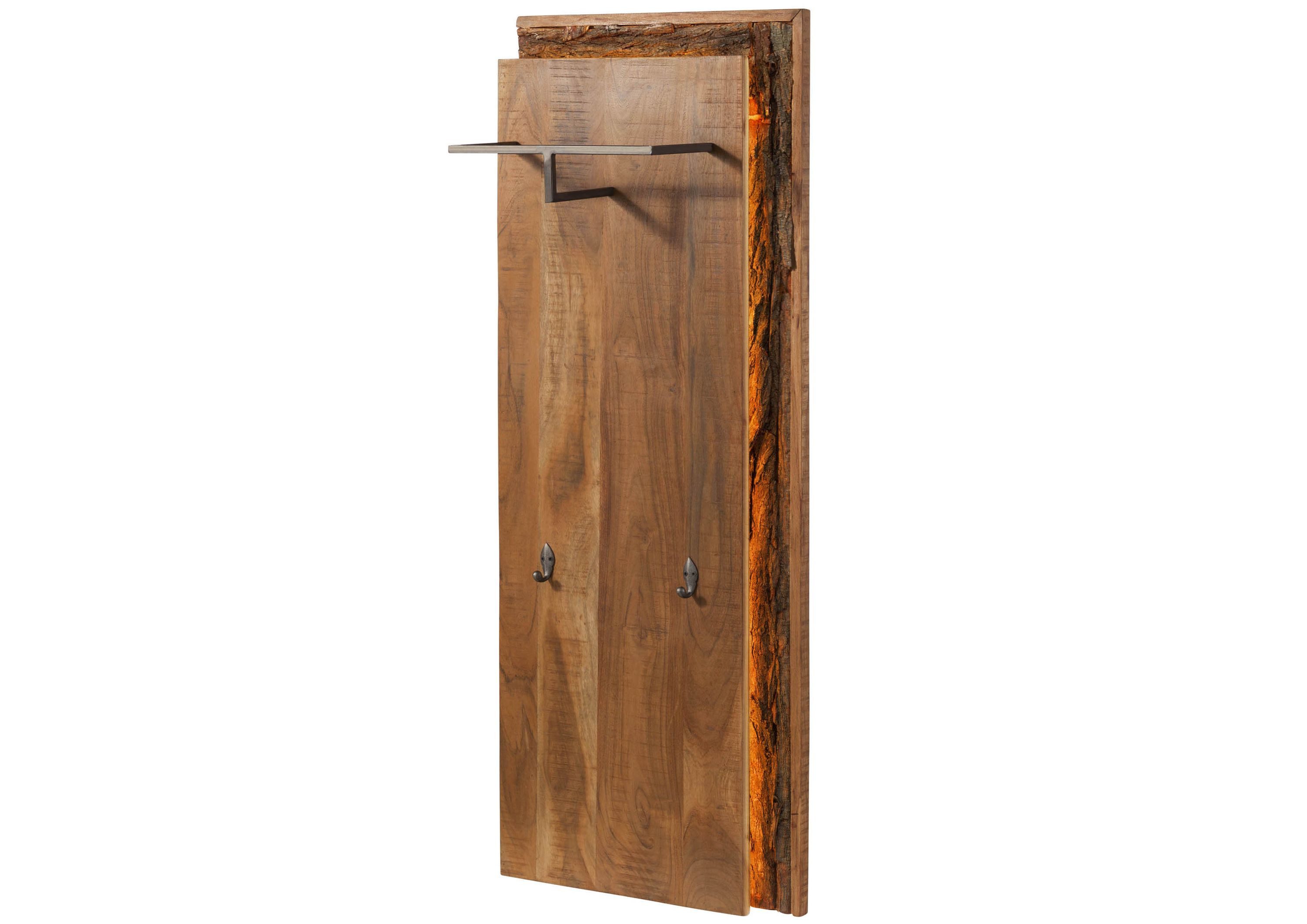 Massivmoebel24 Wandgarderobe (Akazie 56x27x150 natur lackiert günstig online kaufen