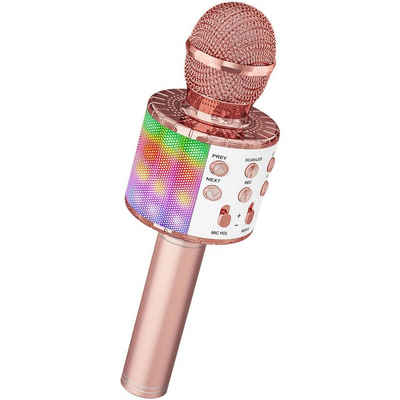 AKKEE Mikrofon Bluetooth Karaoke , Mikrofon Mikrofon Kinder Karaoke-Mikrofon (für Kinder Geschenke Spielzeug, 1-tlg), Mädchen Mikrofon mit Lautsprecher