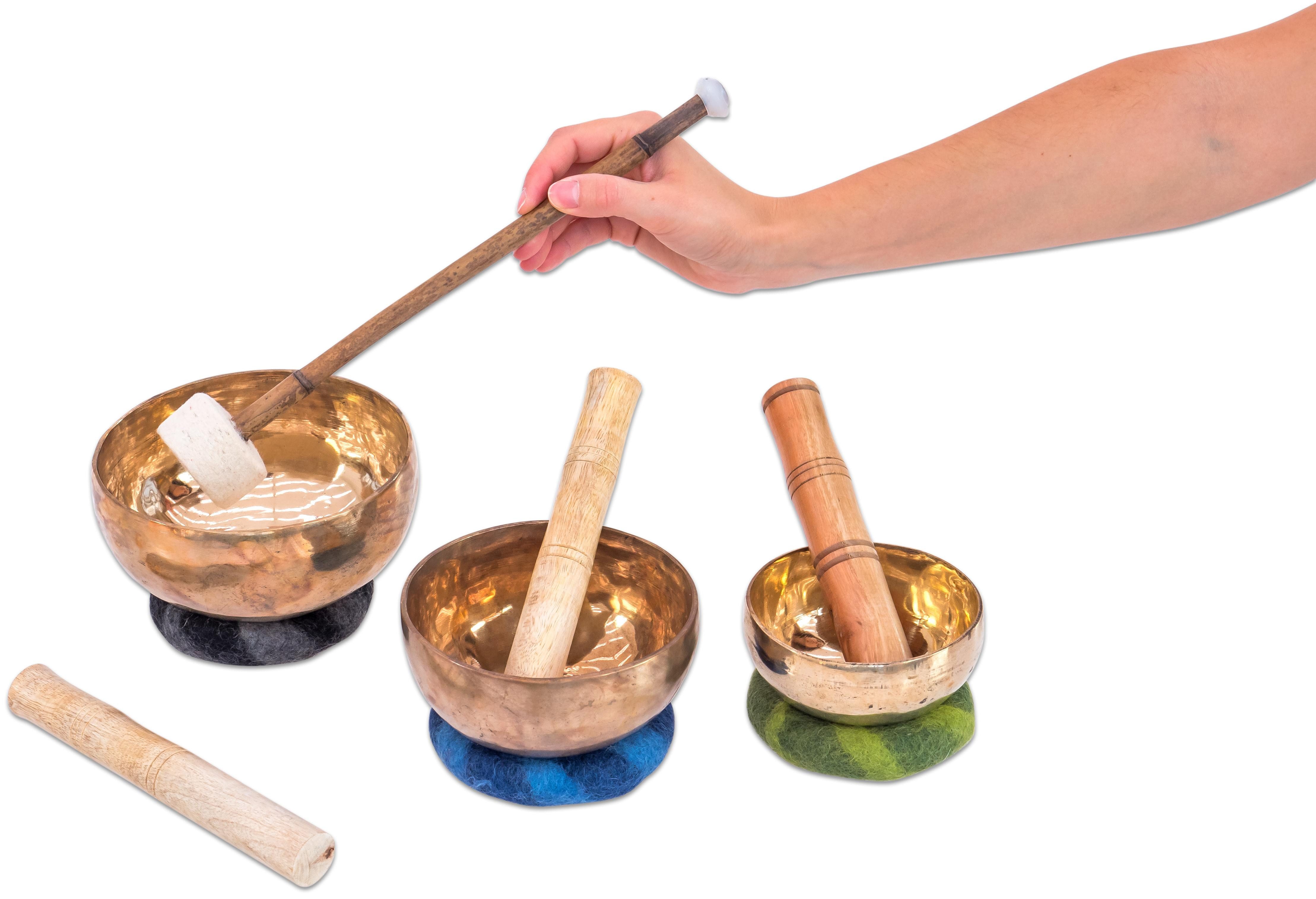 daggis Klangschalen Großes Klangschalen-Set