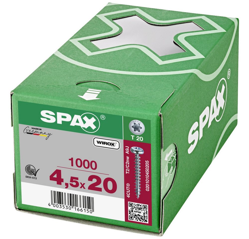 Thumbnail - SPAX Schraube SPAX 0201010450205 Holzschraube 4.5 mm 20 mm T-STAR plus Stahl WIR