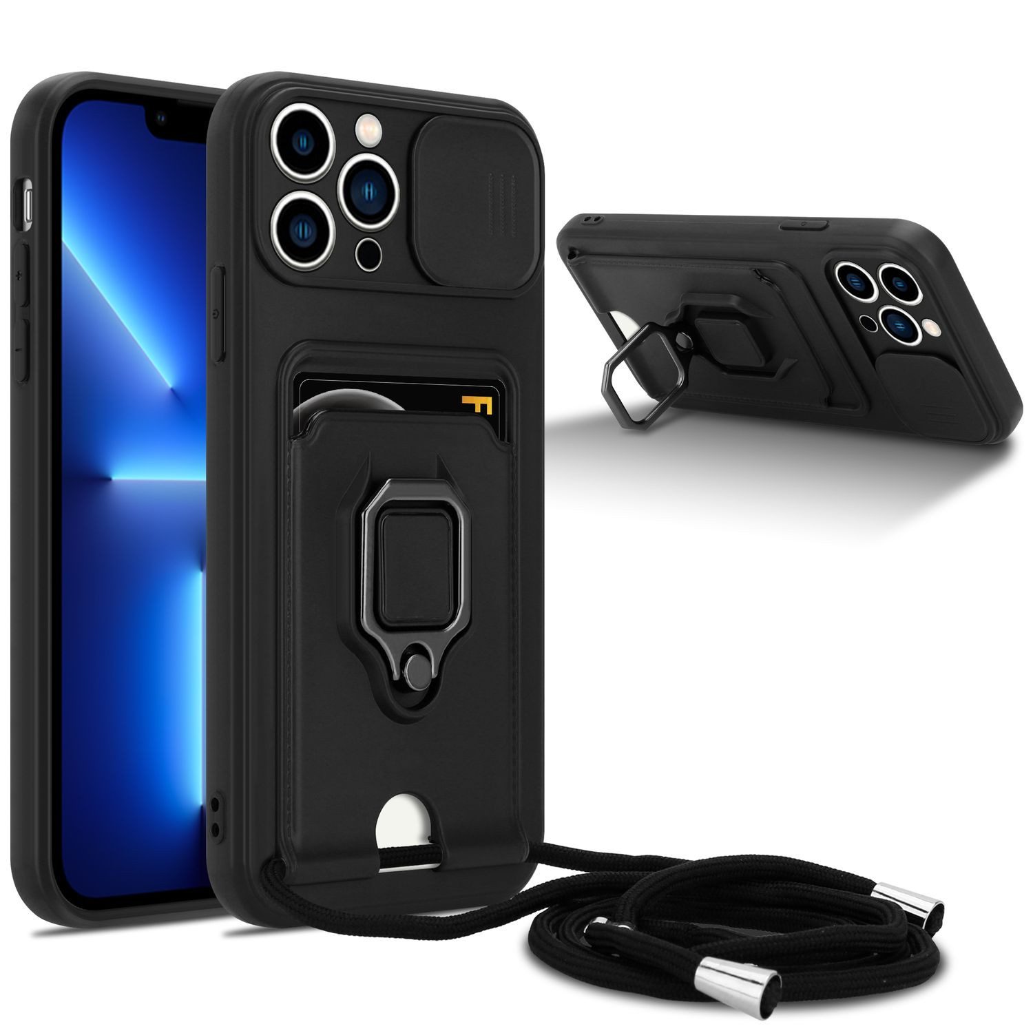 Cadorabo Handykette für Apple iPhone 13 PRO Apple iPhone 13 PRO, Handykette mit Standfunktion Schutzhülle