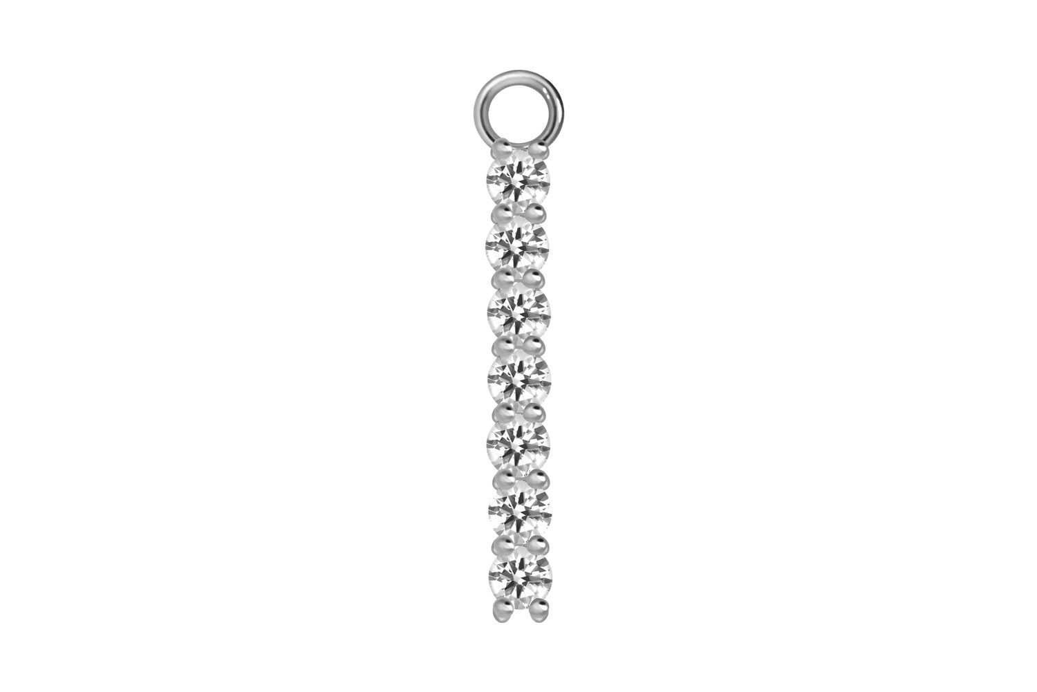 PIERCINGLINE Piercing-Set Chirurgenstahl Anhänger für Clicker KRISTALLBALKEN (Piercing-Anhänger, 1-tlg)