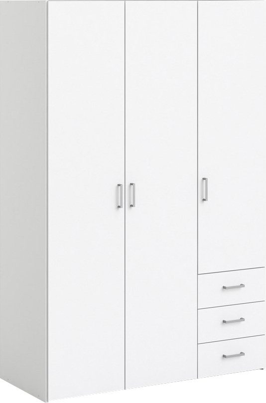 Home affaire Kleiderschrank graue Stangengriffe, einfache Selbstmontage, 175,4 x 115,8 x 49,52 cm
