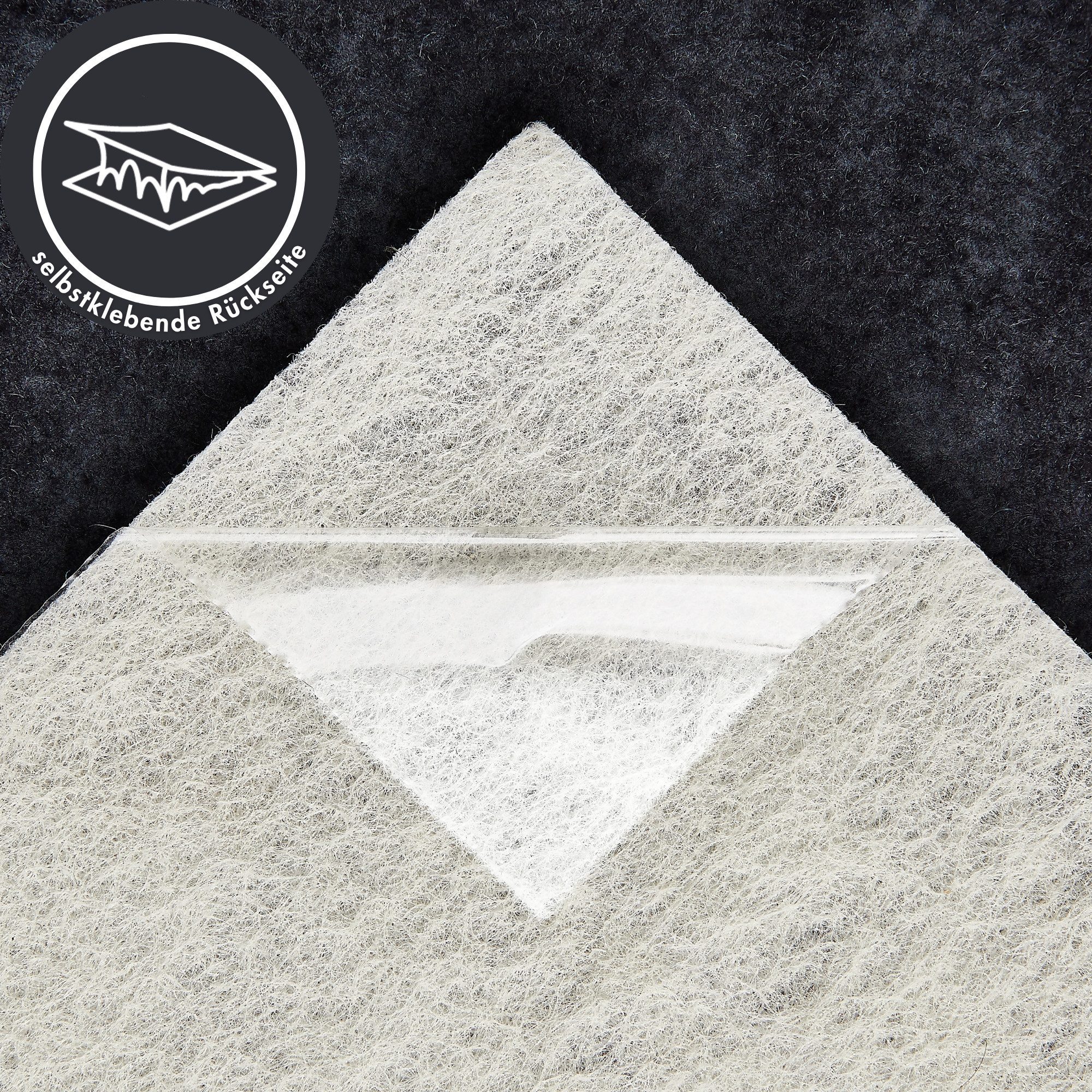 Andiamo Teppichfliese Colmar Nadelfilz, Gesamthöhe 4 mm, quadratisch, 40x40 cm, selbstklebend, robust & strapazierfähig, 25 Stück (4 qm)