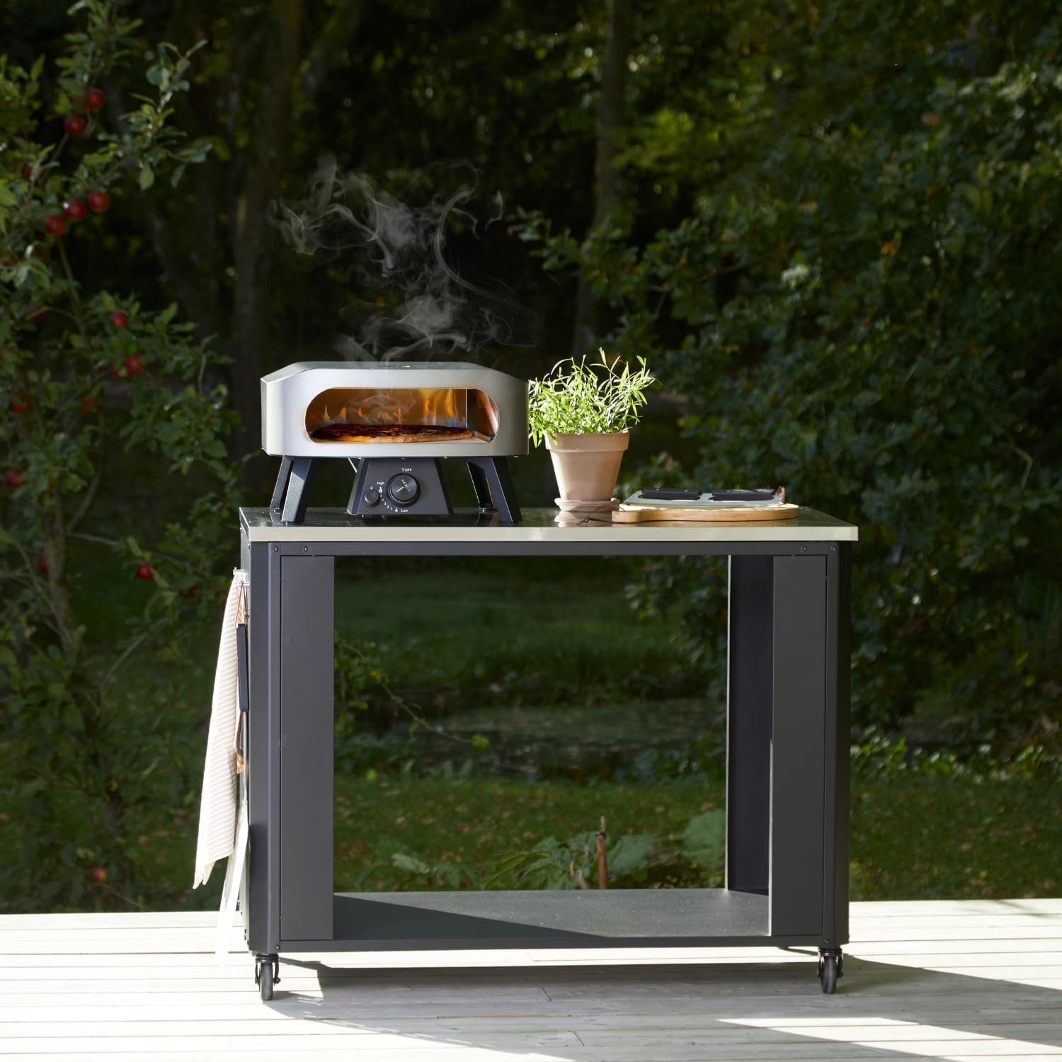 COZZE Elektrogrill COZZE Outdoor Küchentisch 115 mit 4 robusten Rädern