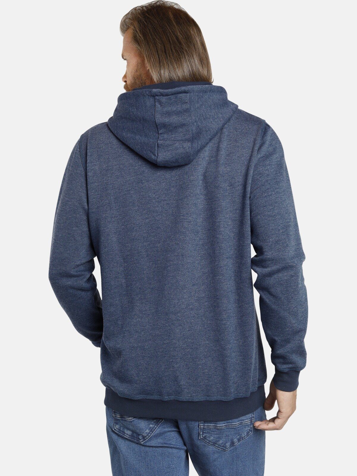 Jan Vanderstorm Hoodie BLANKARD blau bequemer mit Passform Kapuzensweatshirt