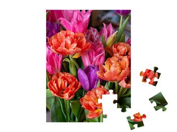 puzzleYOU Puzzle Bunter Blumenstrauß aus Tulpen an Ostern, 48 Puzzleteile, puzzleYOU-Kollektionen Blumen