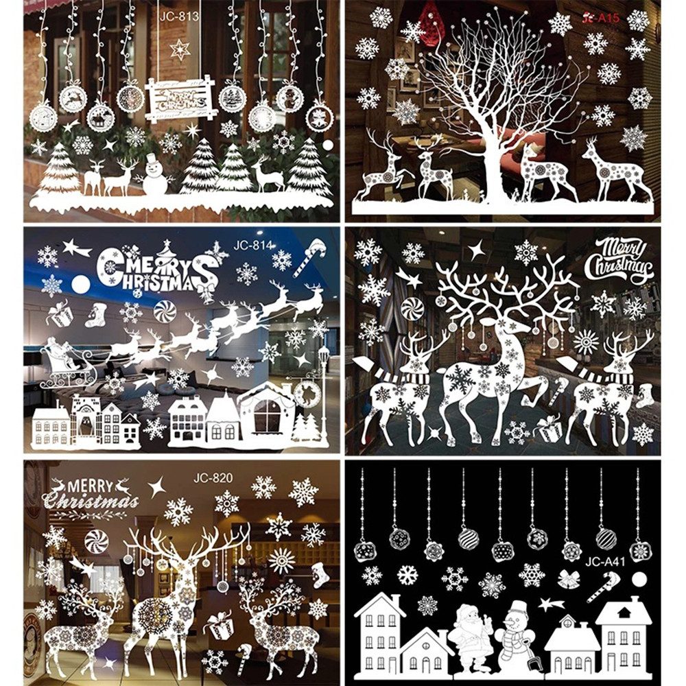 Coonoor Fenstersticker Fensterbilder Weihnachten Selbstklebend, Weihnachtsd günstig online kaufen