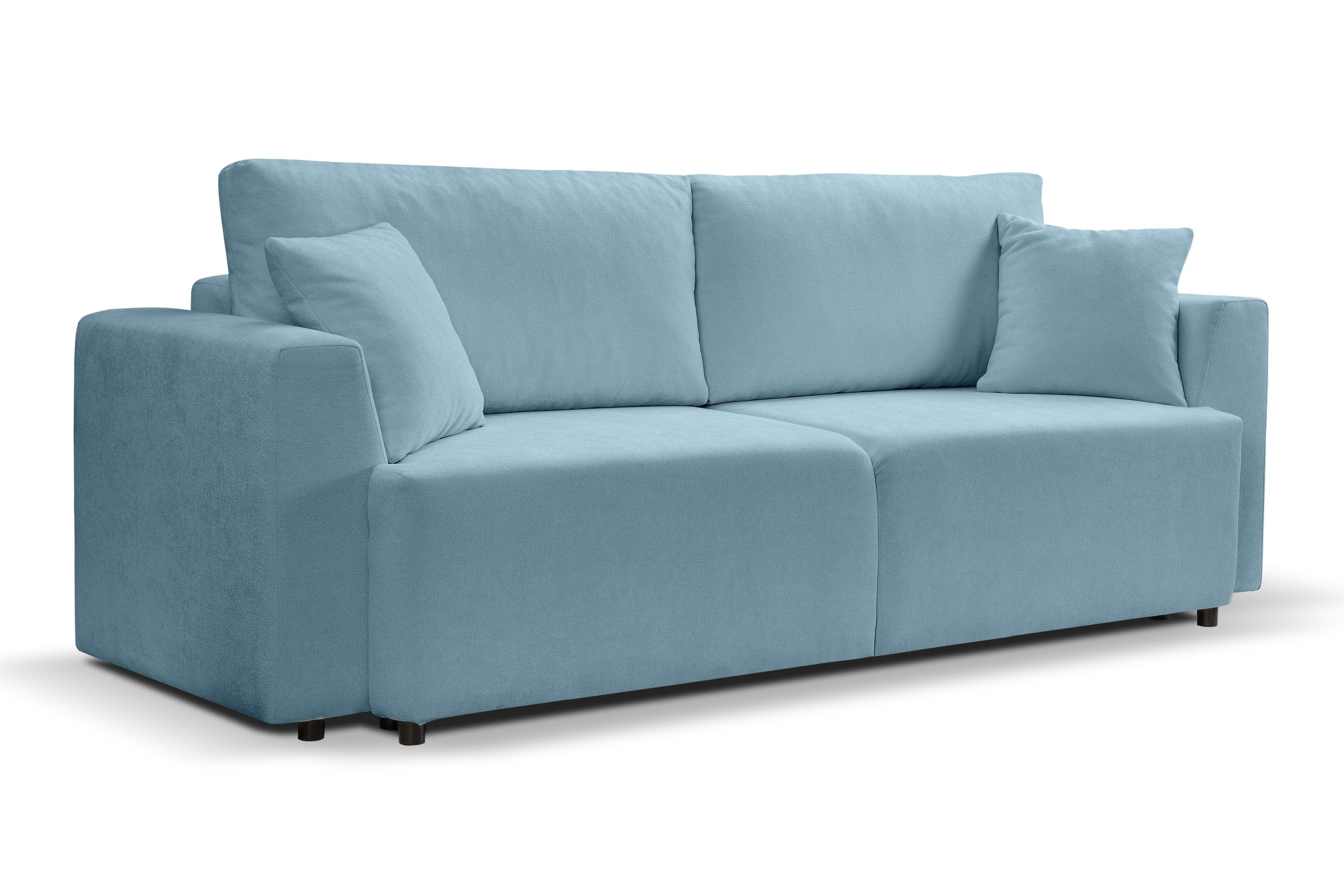 freiraum Schlafsofa Point, in hellblau, Webstoff - 250x95x99cm (BxHxT)