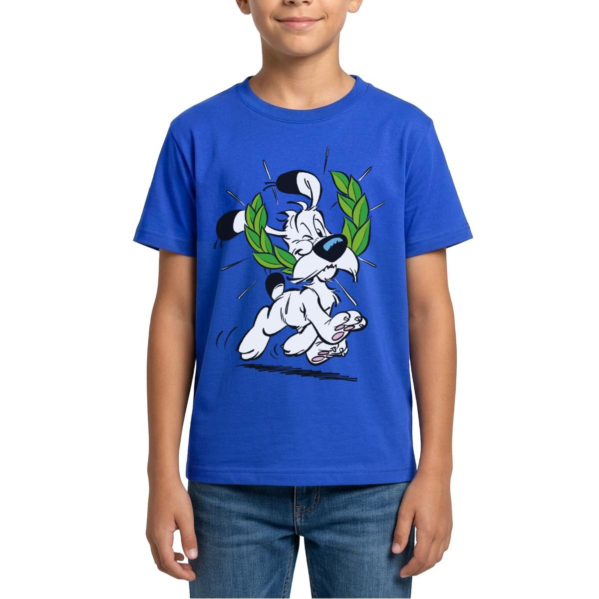 T-Shirt Asterix & Obelix Idefix Mit Lorbeerkranz Teenager T-Shirt