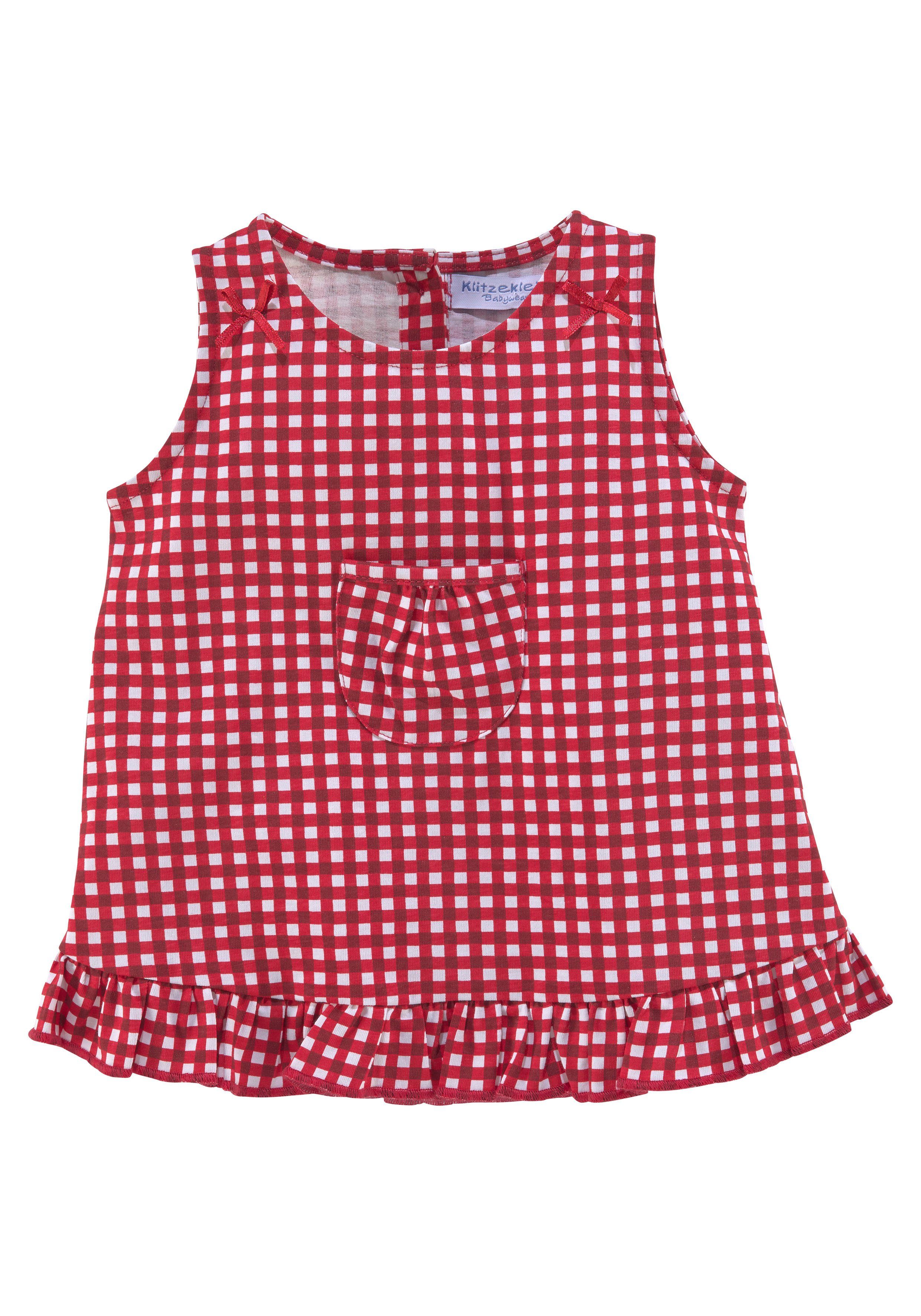 3-tlg., (Spar-Set, Hose Baby-Mädchen) aus Baby-Set Bio-Baumwolle Kleid, Klitzeklein & Kopftuch