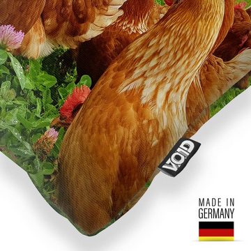 Kissenbezug, VOID (1 Stück), Hühner Ostern Kissenbezug Hühner Bauernhof Hof Ostern Osterhase Garten Tiere Ei