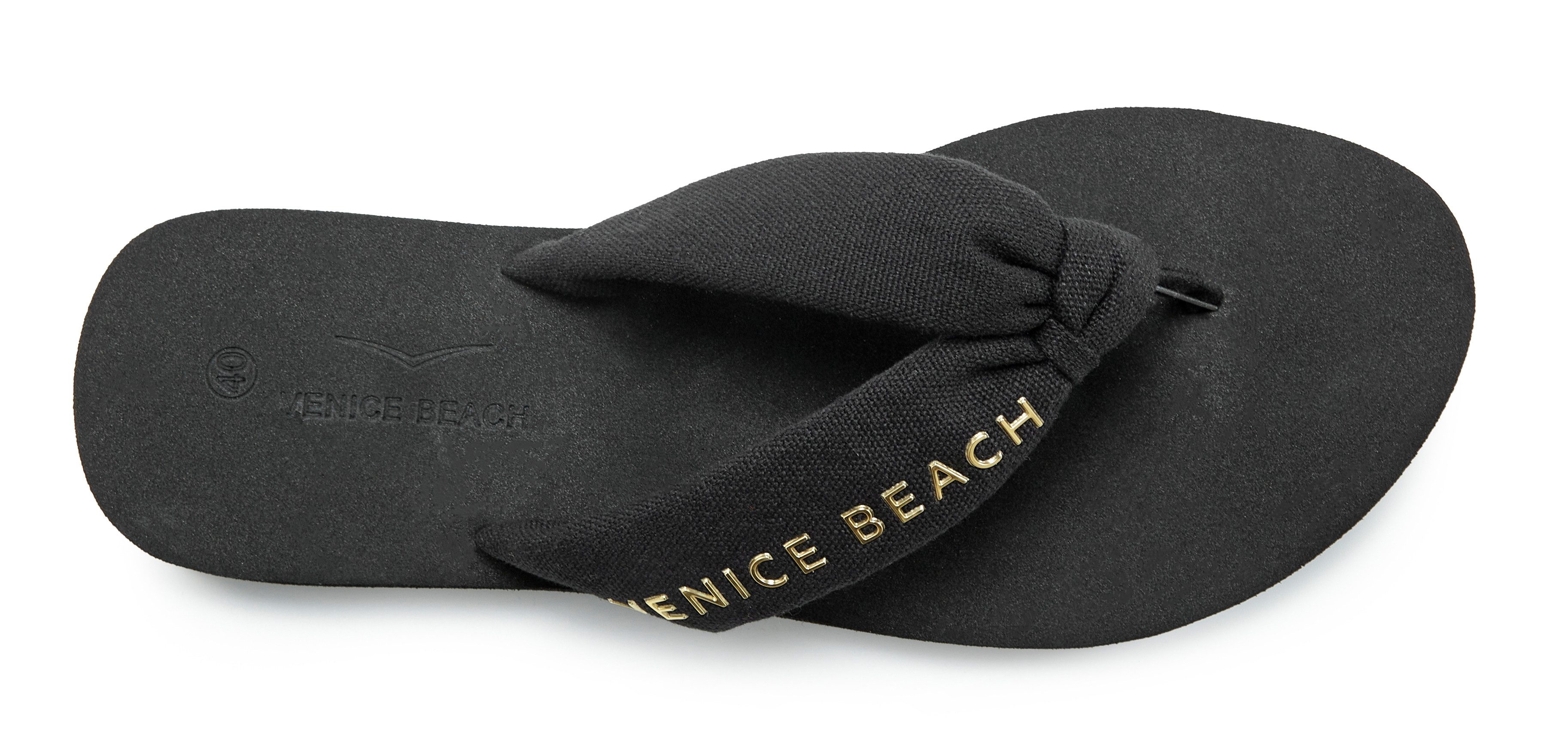 Venice Beach Badeschuhe, Badelatsche, Flip Flop, Sandale, Pantolette, Sommerschuhe Badezehentrenner NEU Zehentrenner mit wasserabweisender und leichter Sohle VEGAN