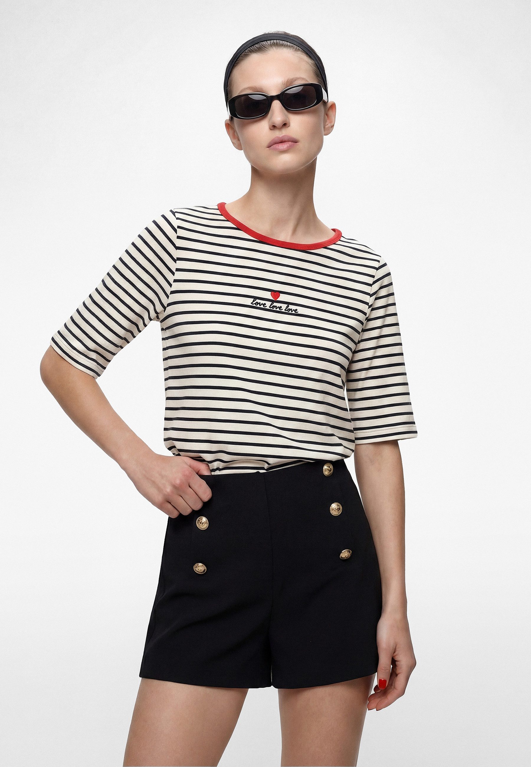 Koton Shorts Koton Hohe Taille Viskose Shorts