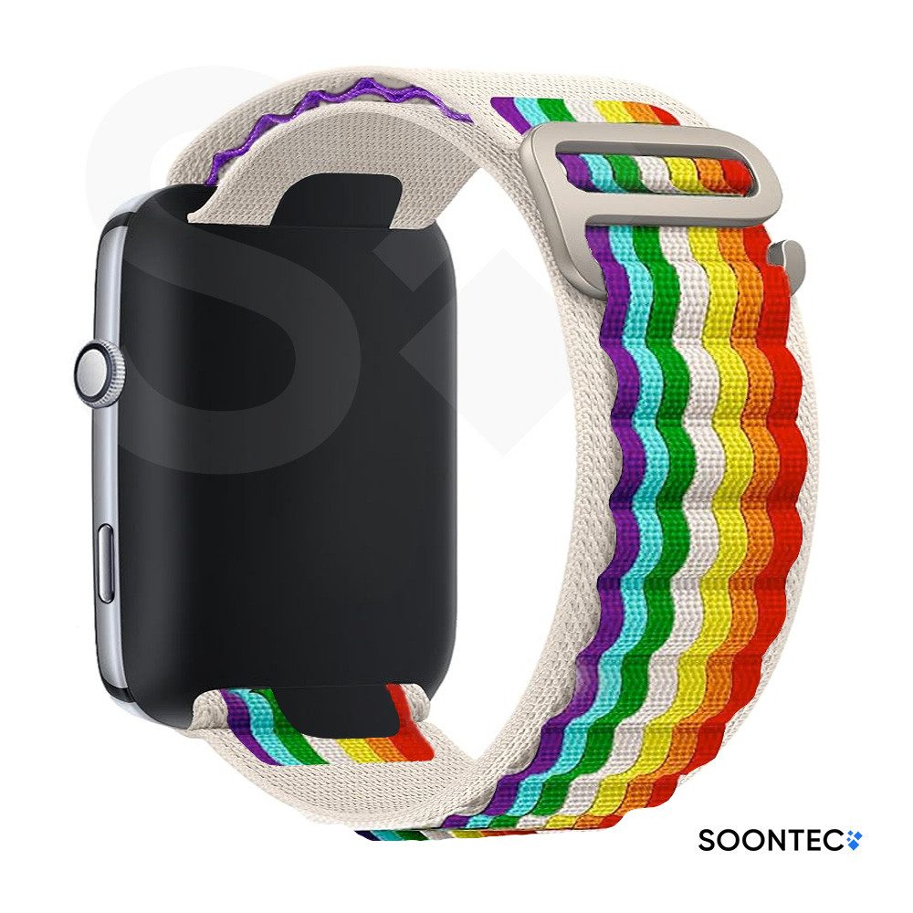 SOONTEC Smartwatch-Armband Premium Nylon Loop Armband mit G-Hook Verschluss, für Apple Watch Ultra 1/2/3 & Series 1-11